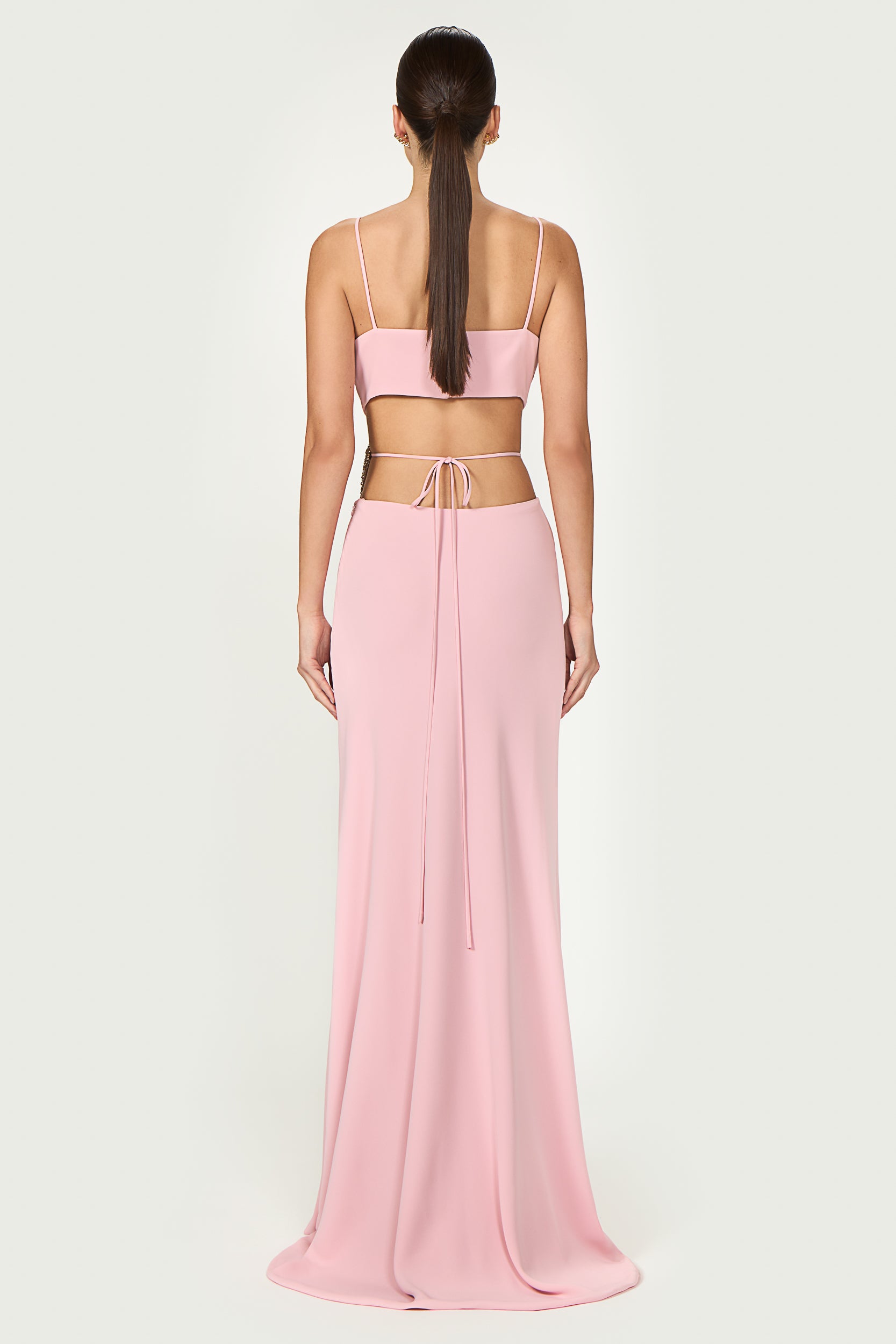 Azmira Cutout Crepe Gown