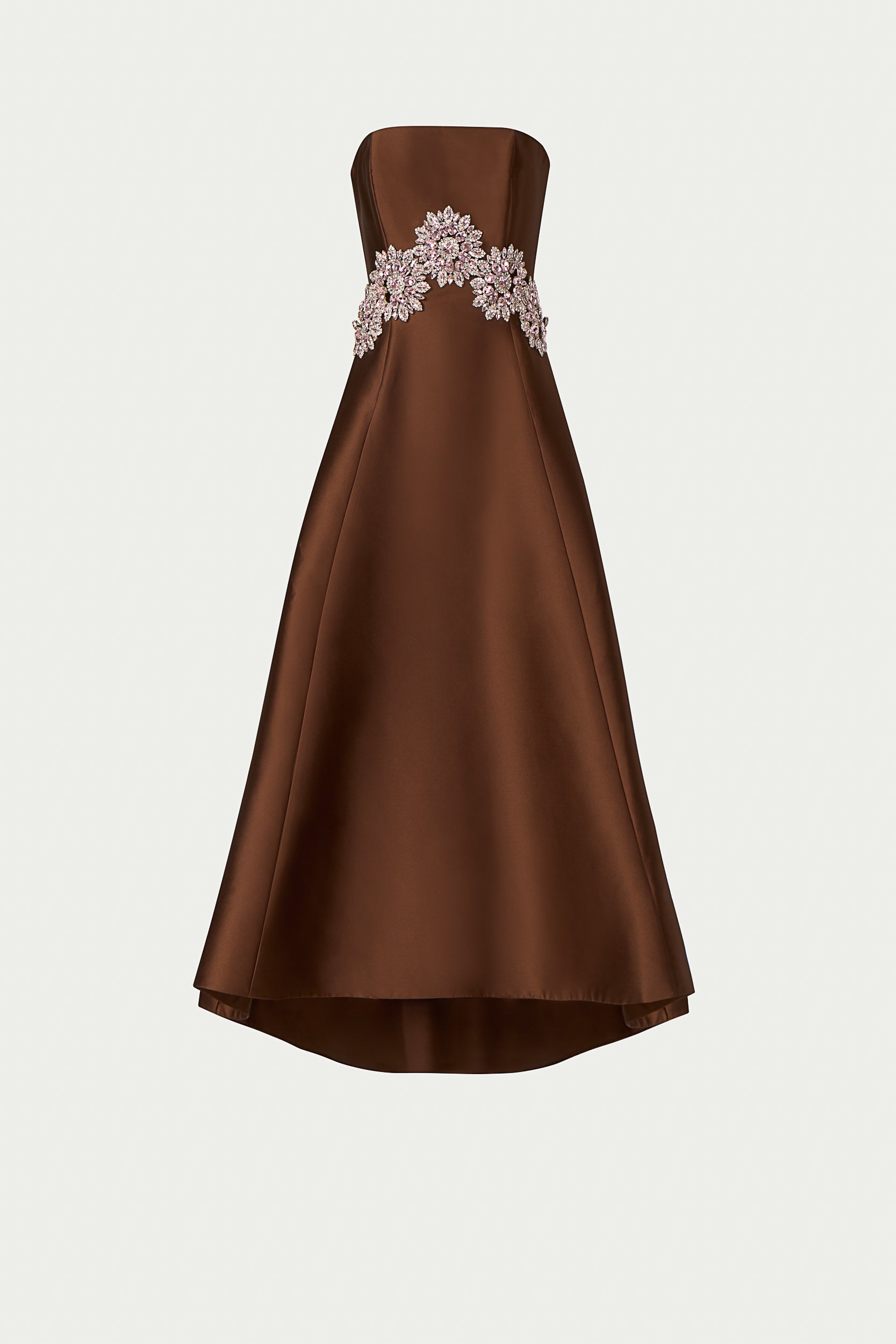Bria Silk Mikado Strapless Dress