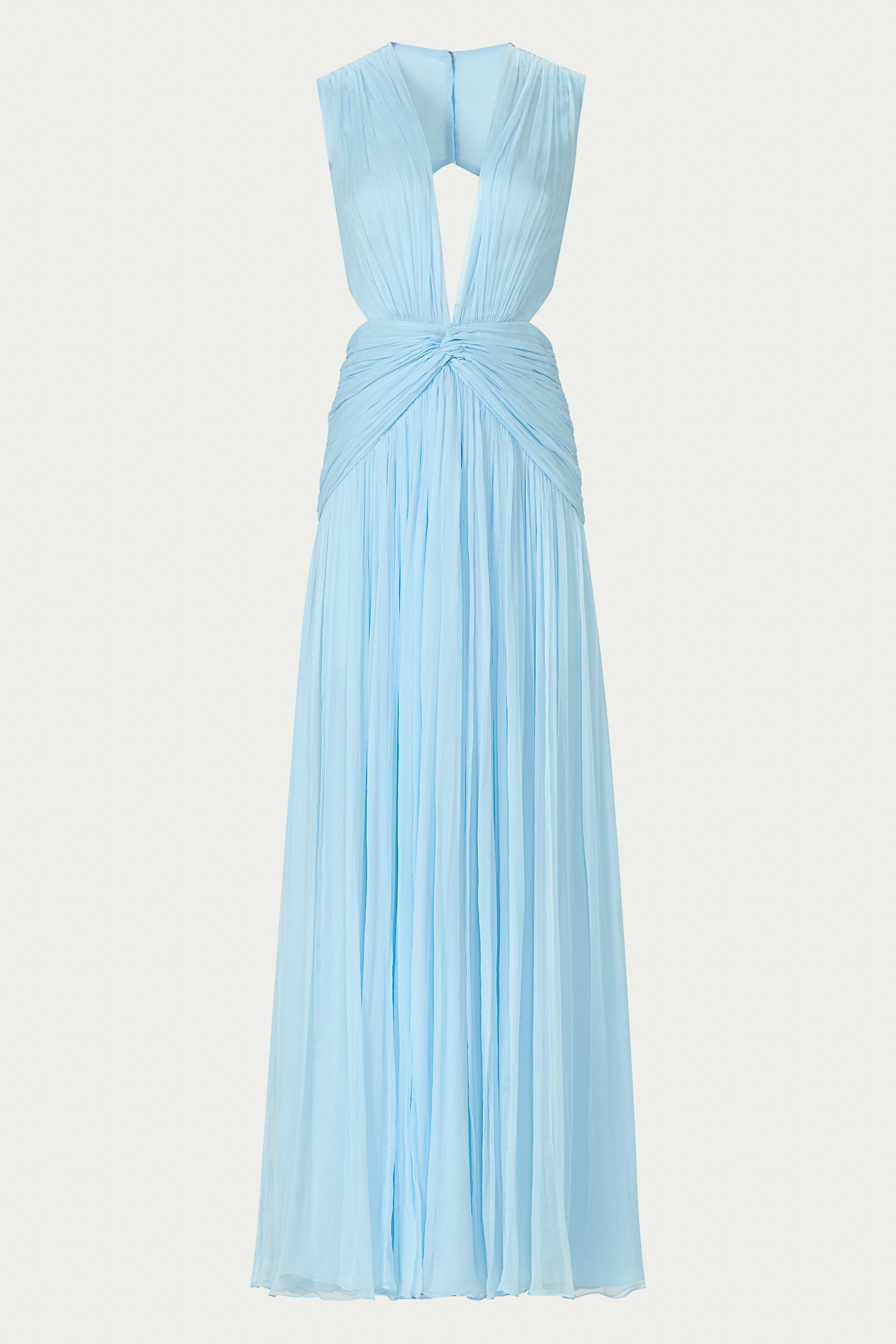 Luccia Silk Georgette Ruched Gown