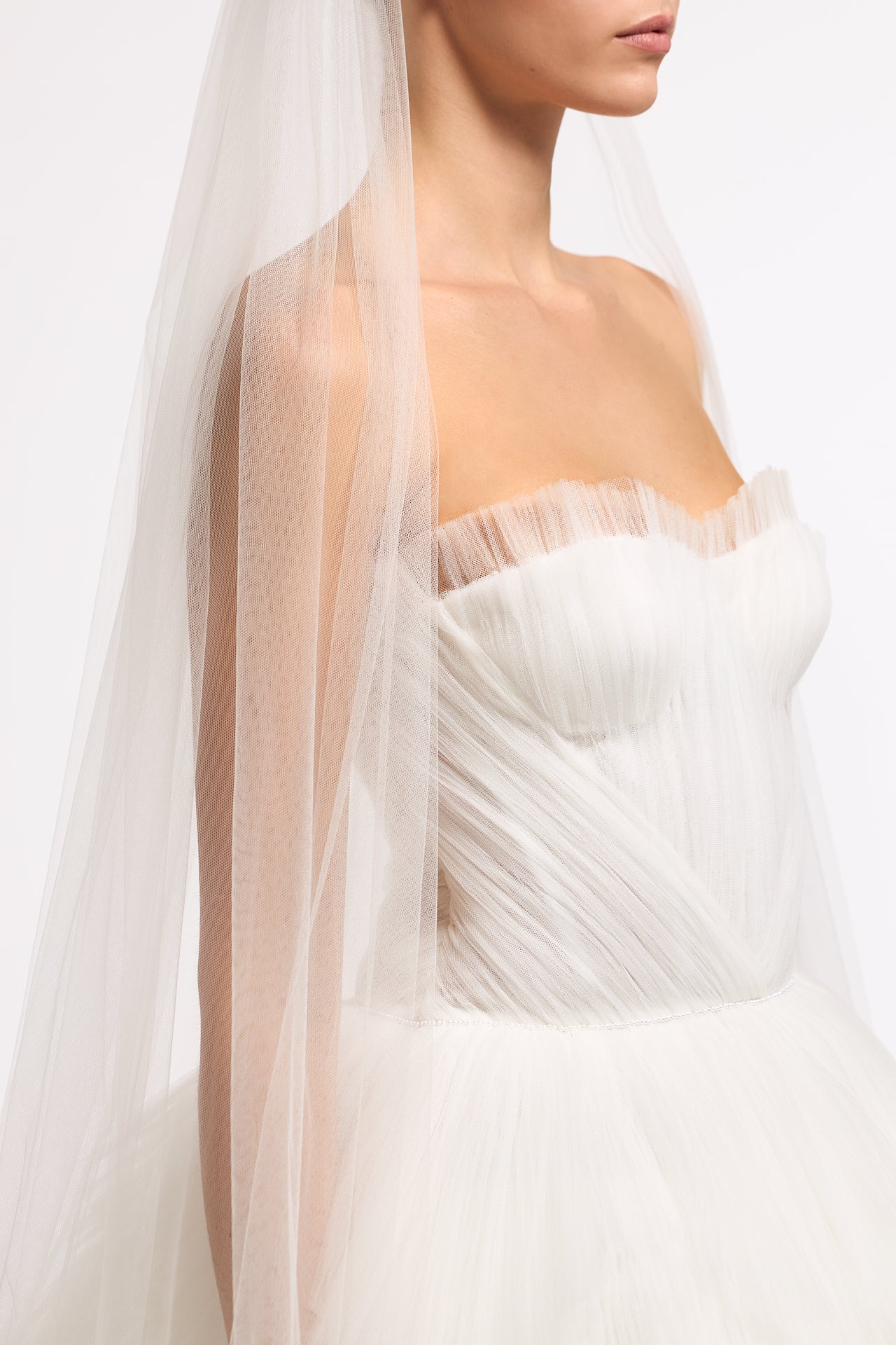 Chapel-Length French Tulle Veil