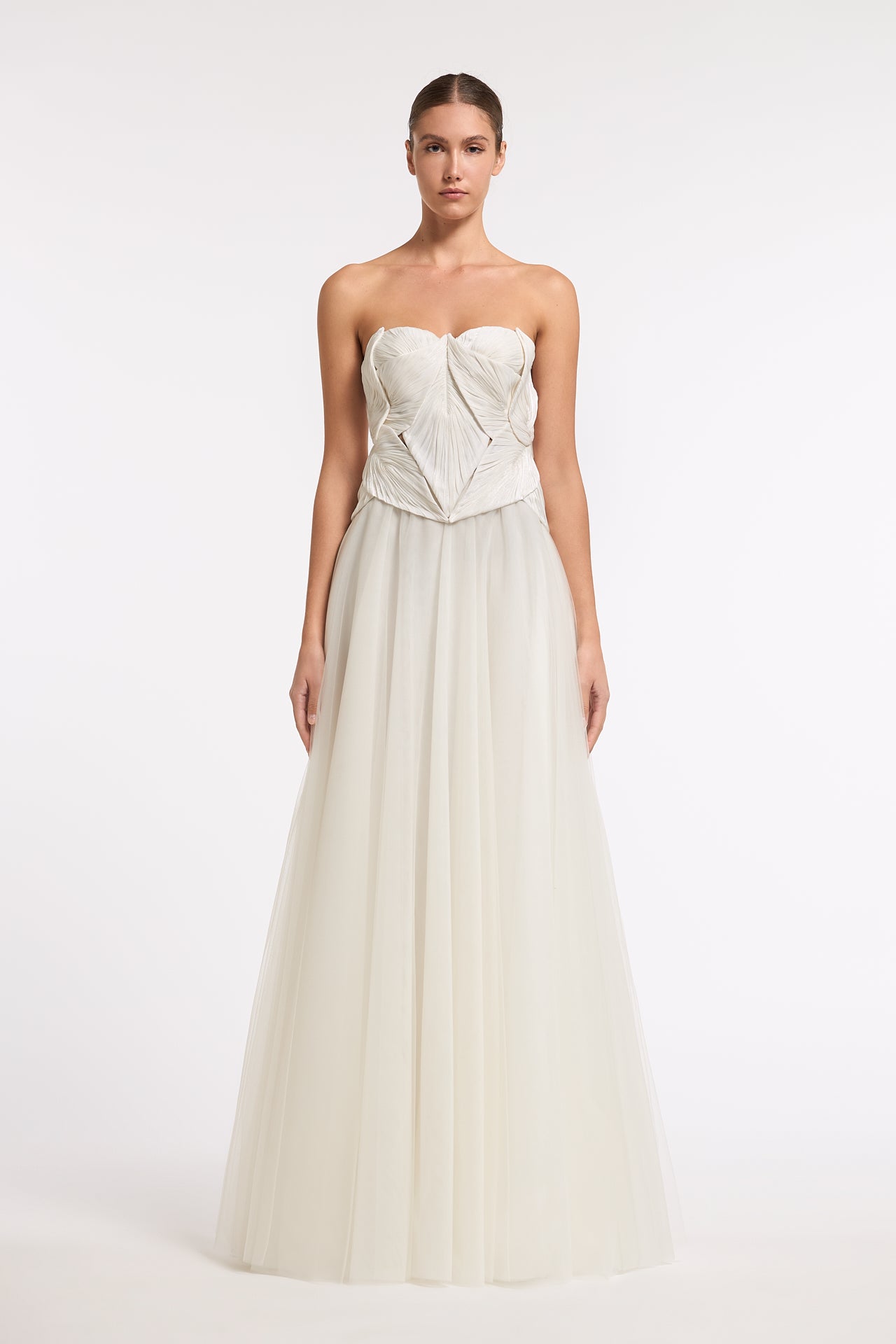 Themida Lurex Georgette French Tulle Ball Gown