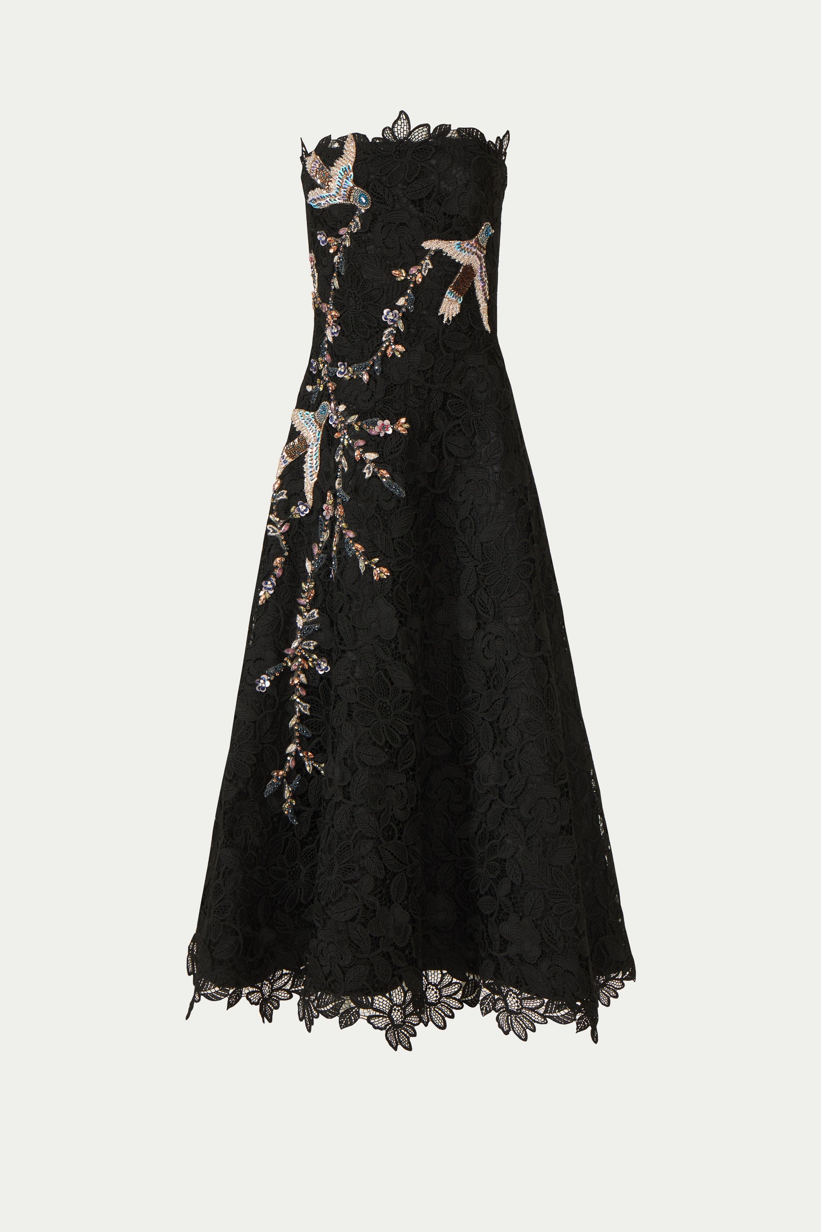 Toma Guipure Lace Strapless Dress
