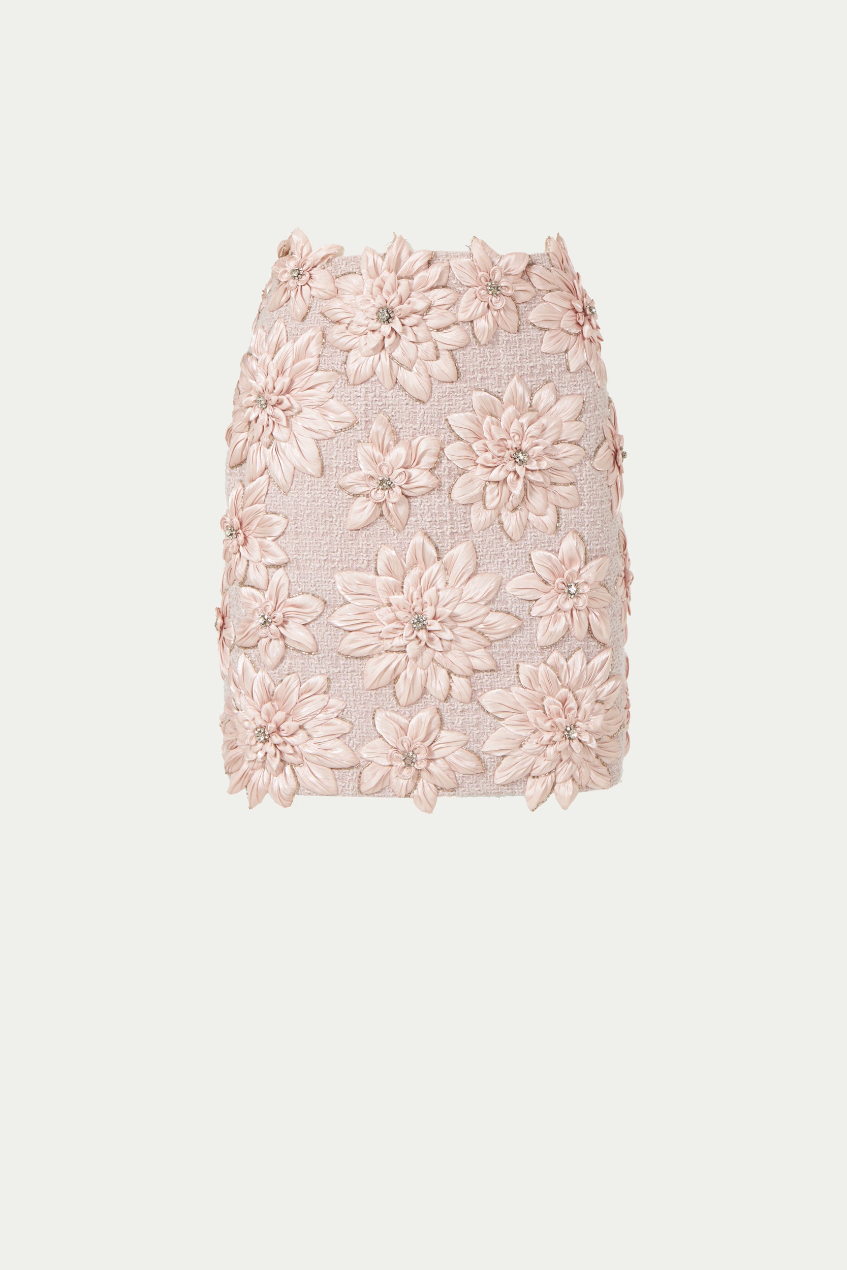 Adana Petal Lurex Satin Mini Skirt