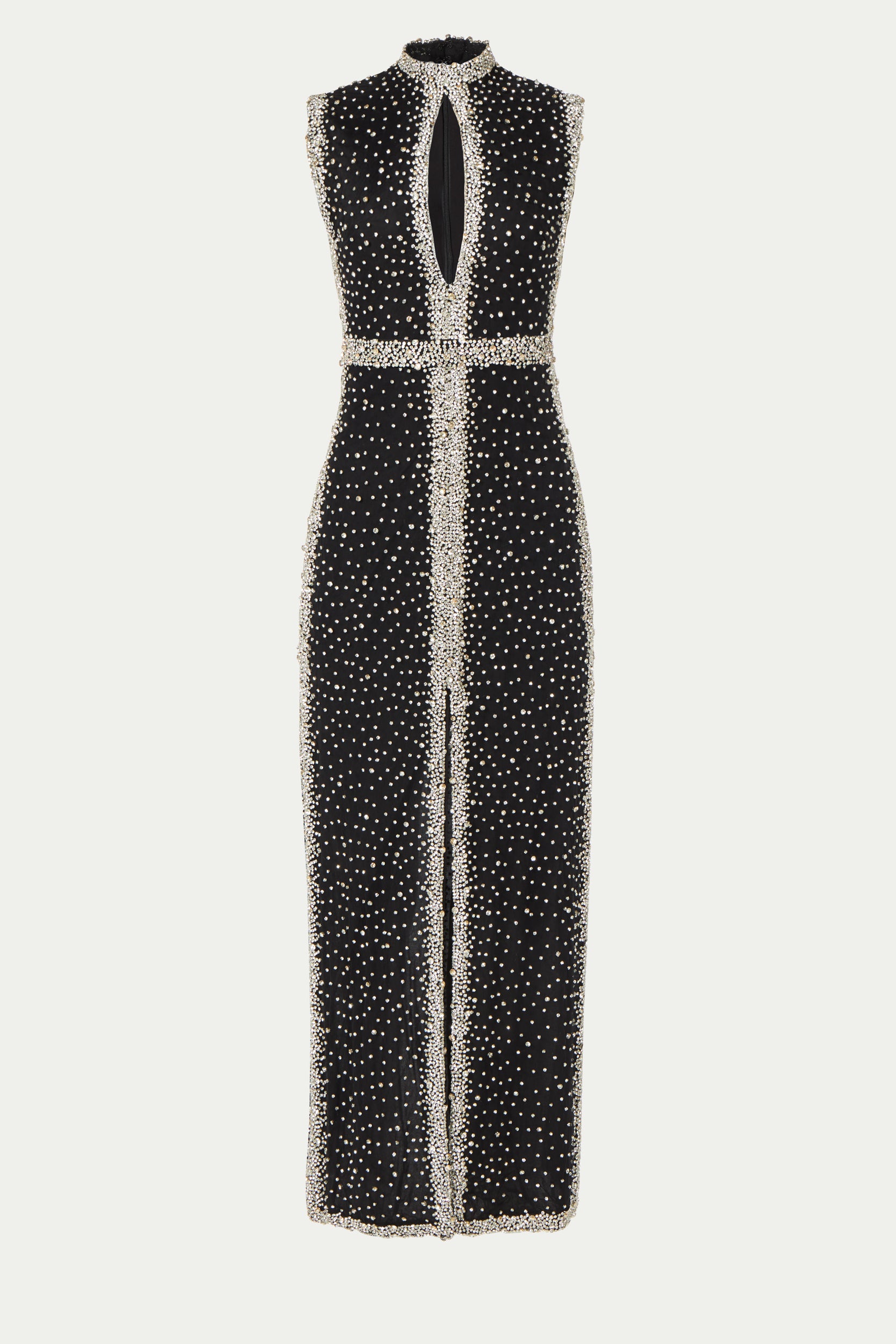 Belina Embroidered Crystals Column Gown