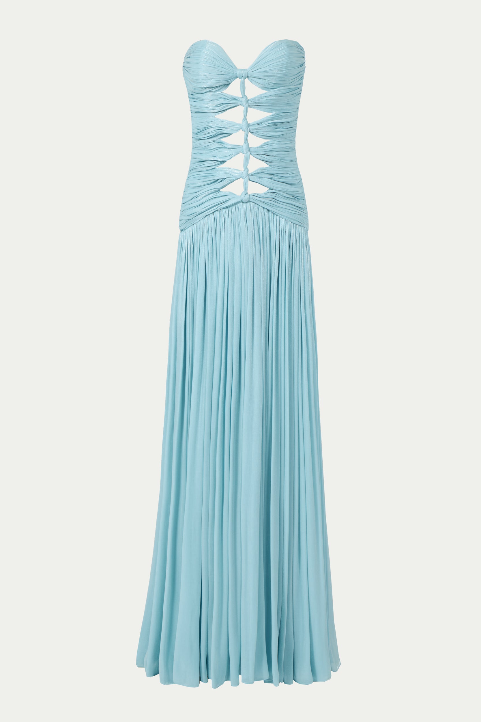 Minari Lurex Georgette Strapless Gown
