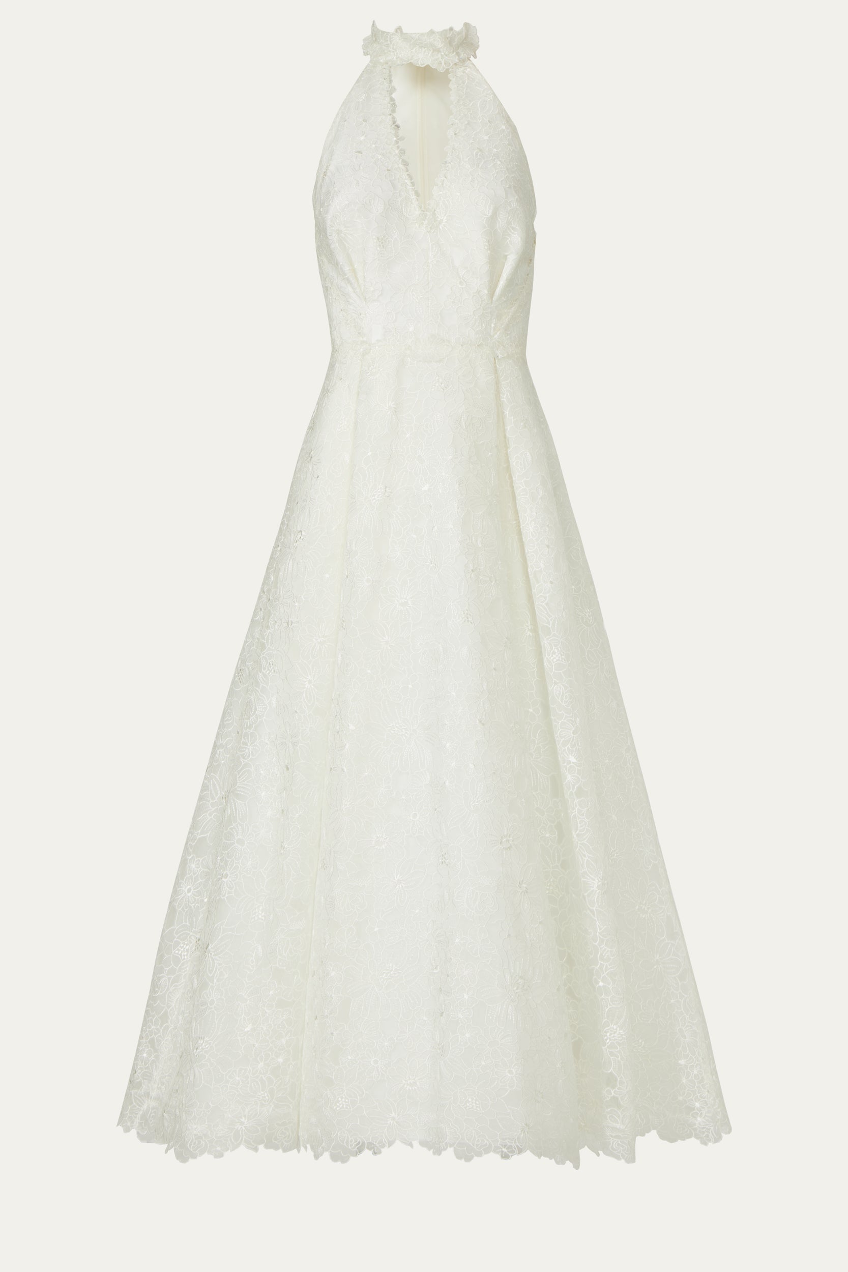 Lavinia Embroidered Organza Halterneck Midi Dress