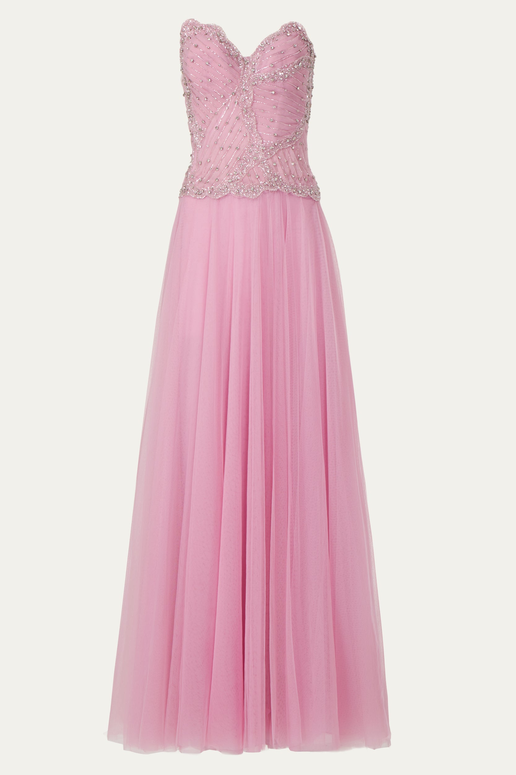 Vivienne Crystal French Tulle Strapless Ball Gown
