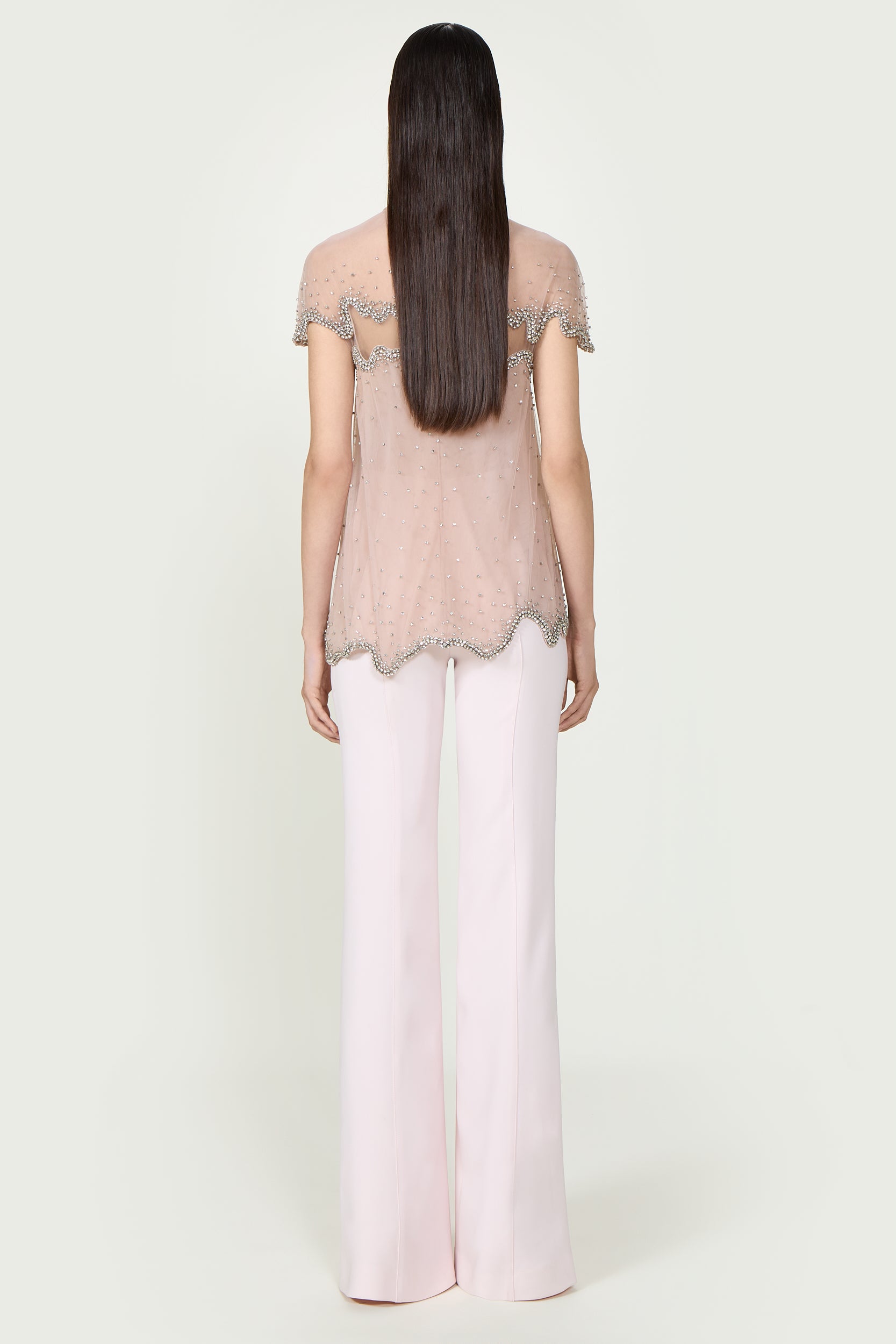 Anika French Tulle Crystal Wave Top