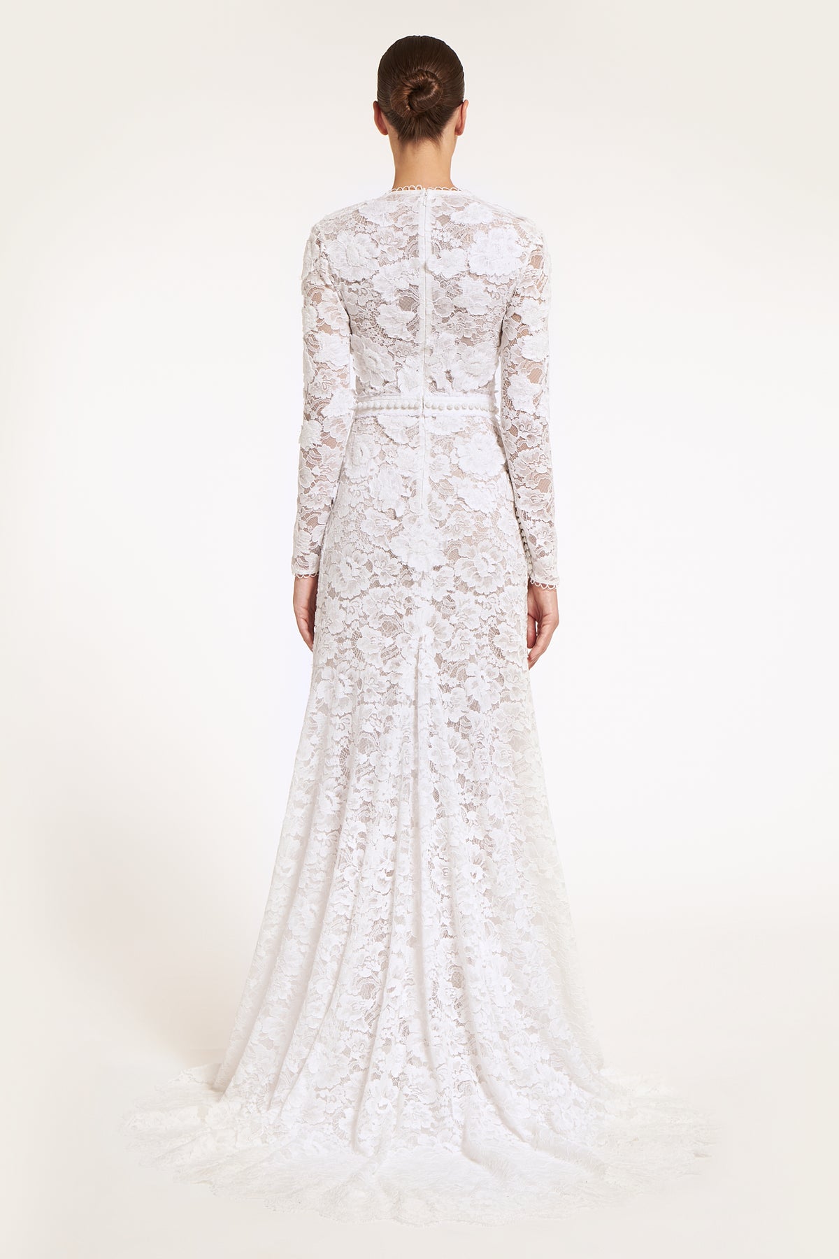 Nyxia French Chantilly Lace Gown