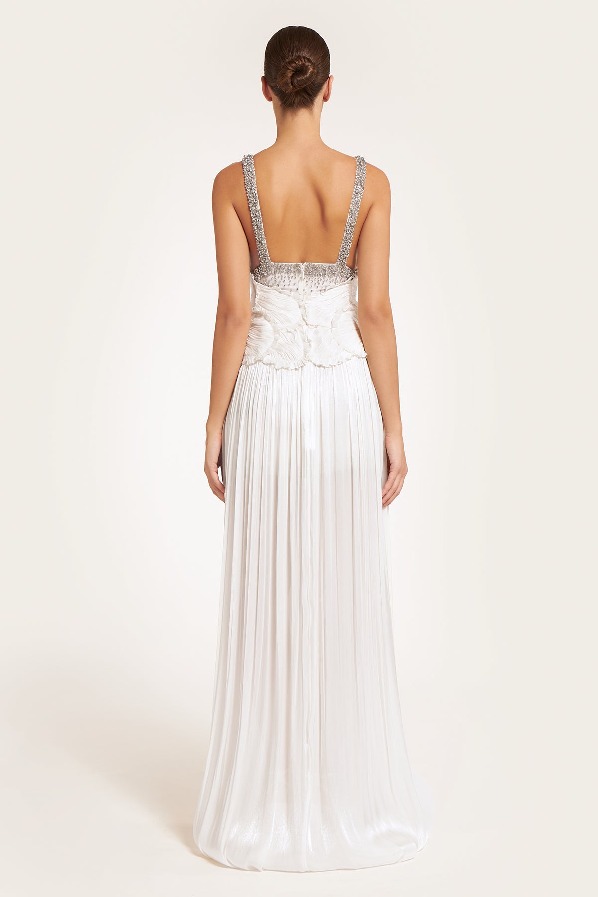 Ephyra Embroidered Crystal Lurex Georgette Gown