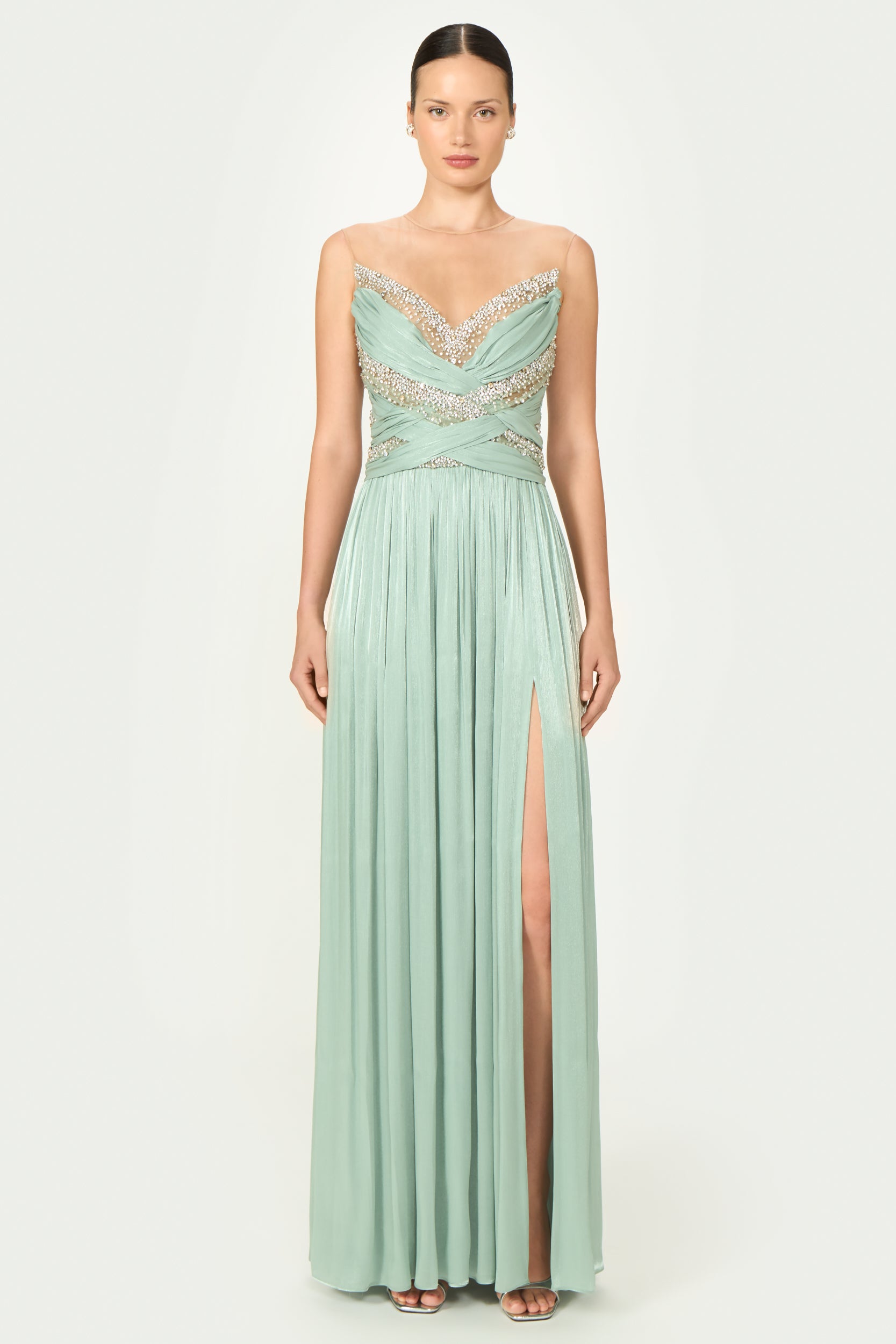 Branka Lurex Georgette Gown