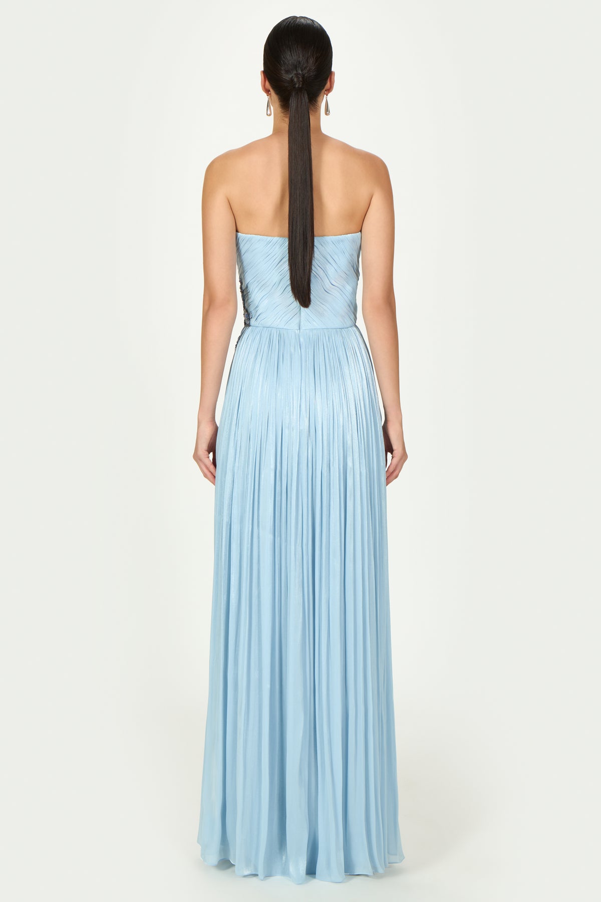 Lenina Lurex Georgette  Sequin Applique Gown