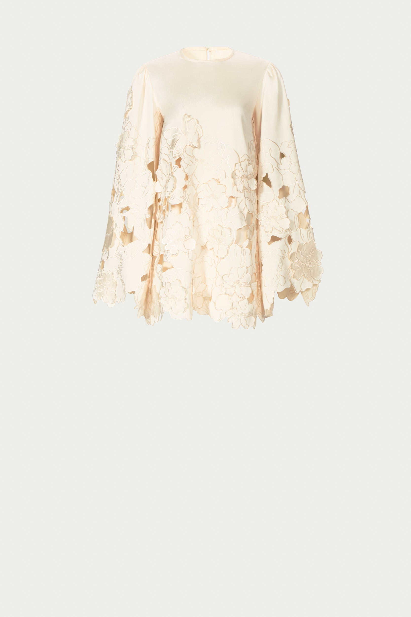 Claudie Floral-Cut Satin Tunic