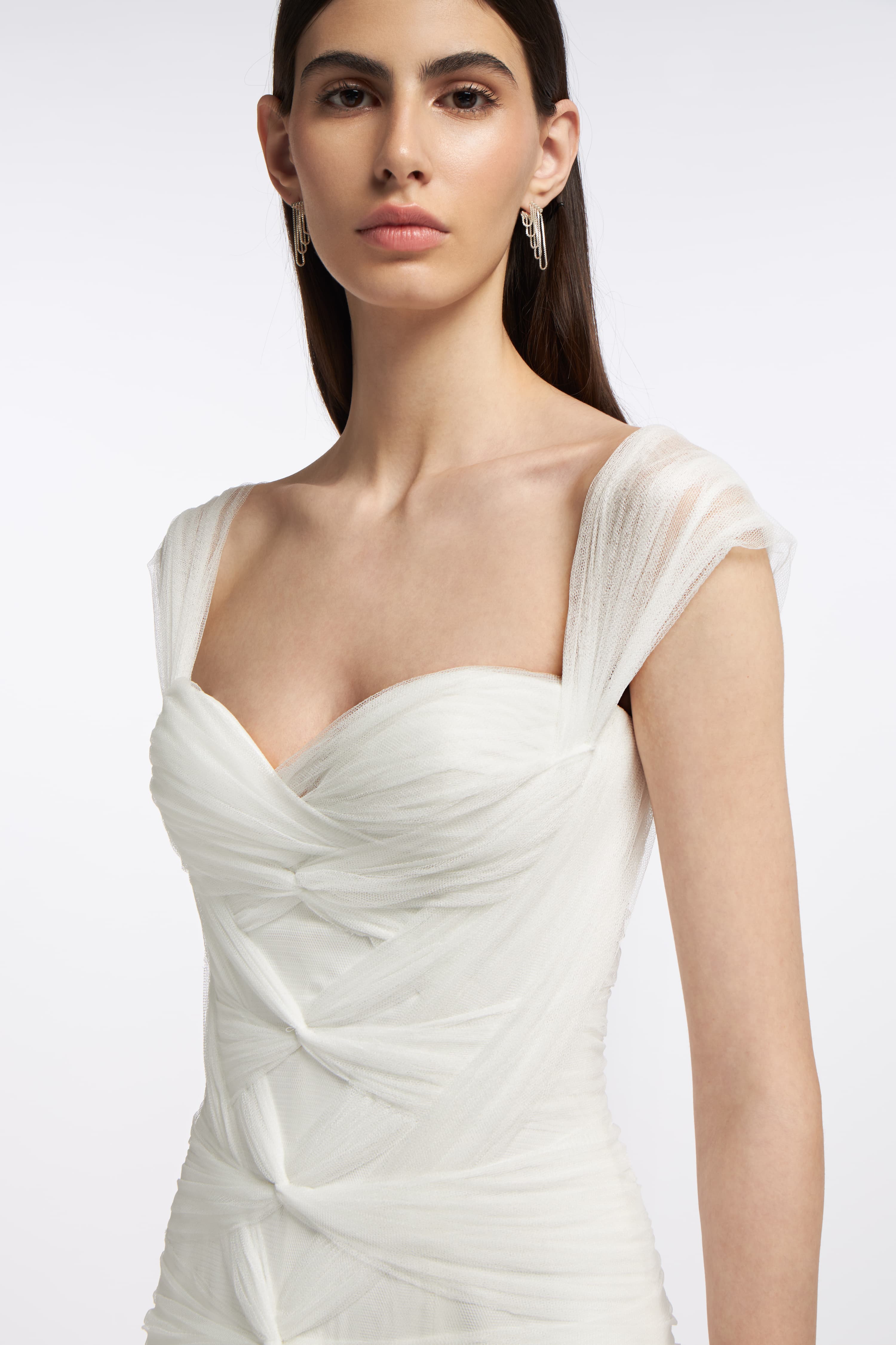 Neda Knotted French Tulle Gown