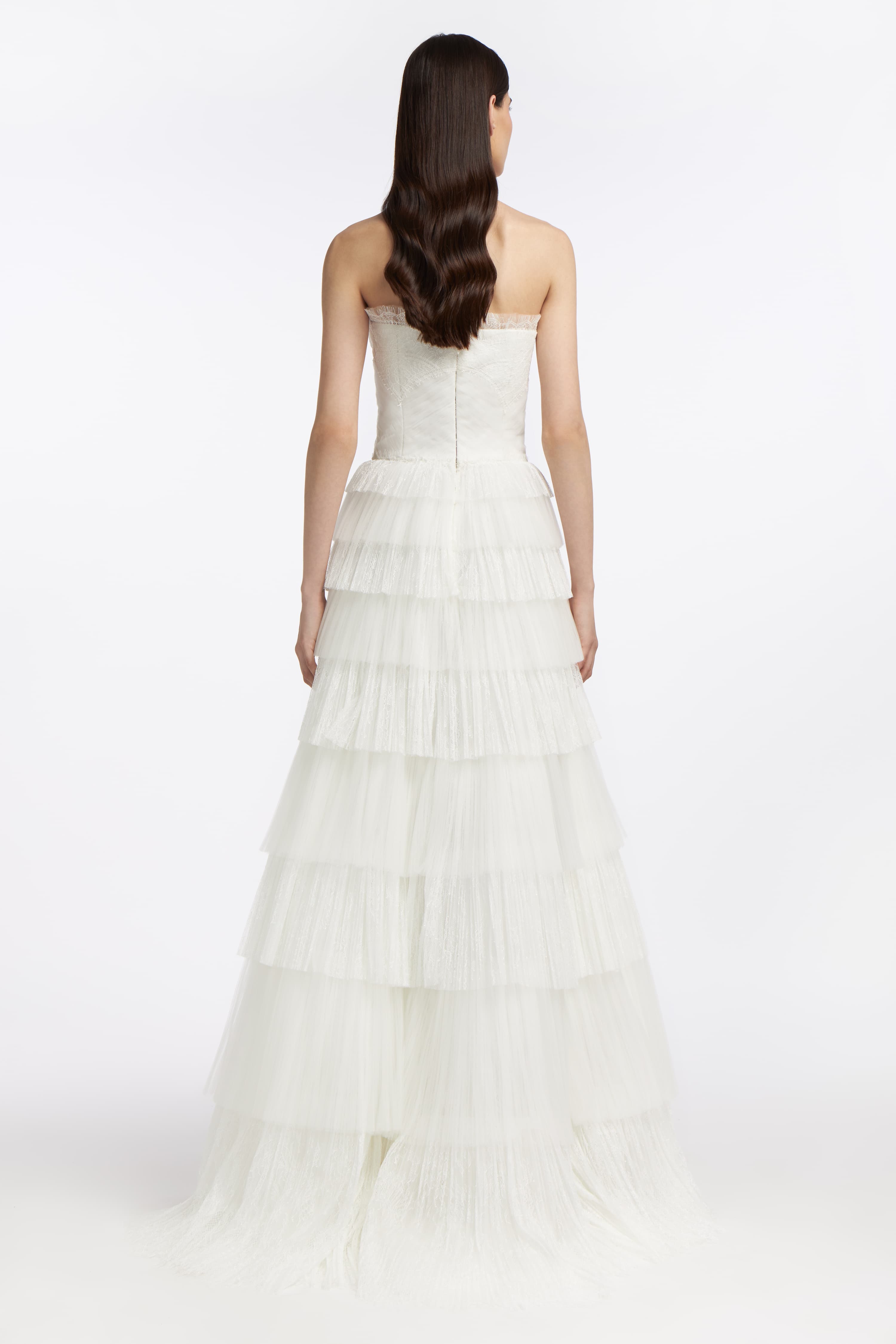 Ismene Plissé French Tulle Gown