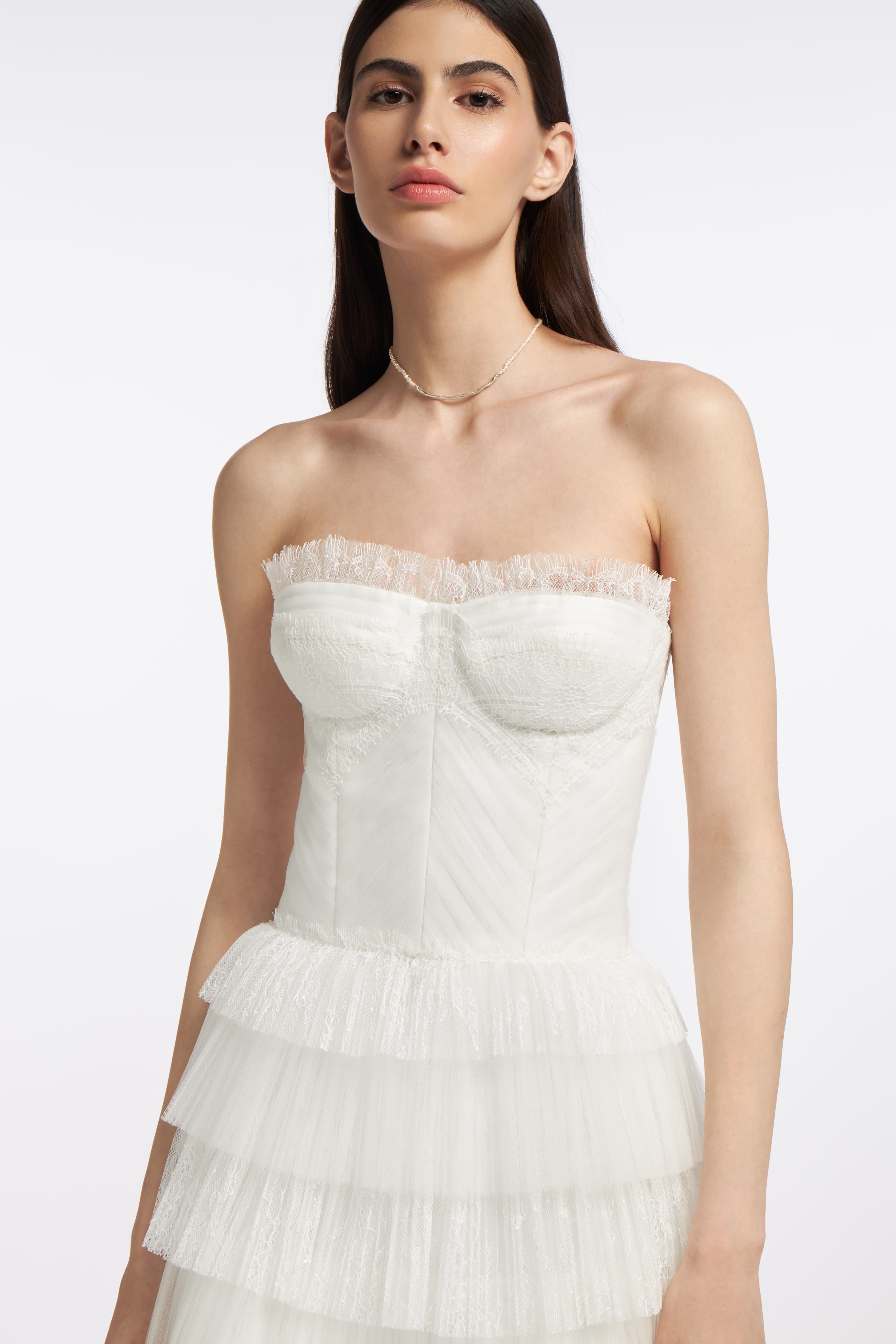 Ismene Plissé French Tulle Gown