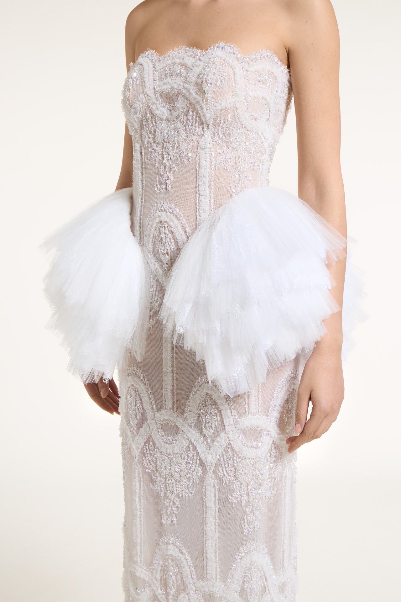 Thetia Beaded French Lace Gown
