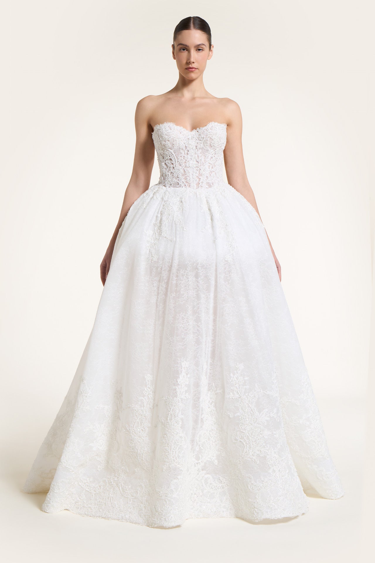 Nyssa Chantilly Lace Corset Gown
