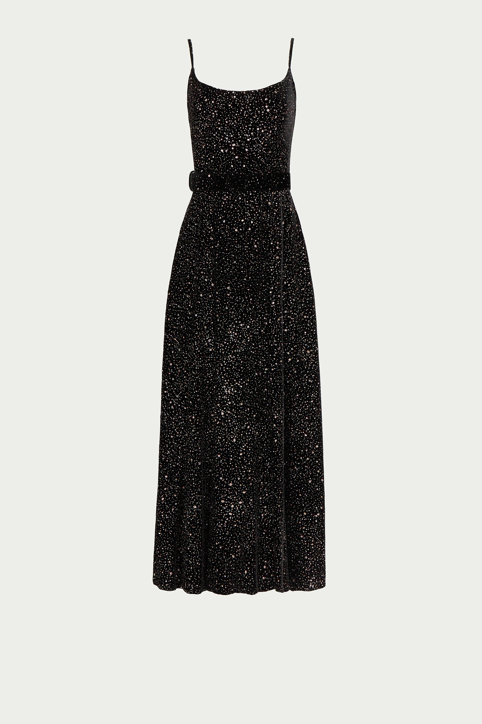 Lillia Glittered Silk Velvet Dress