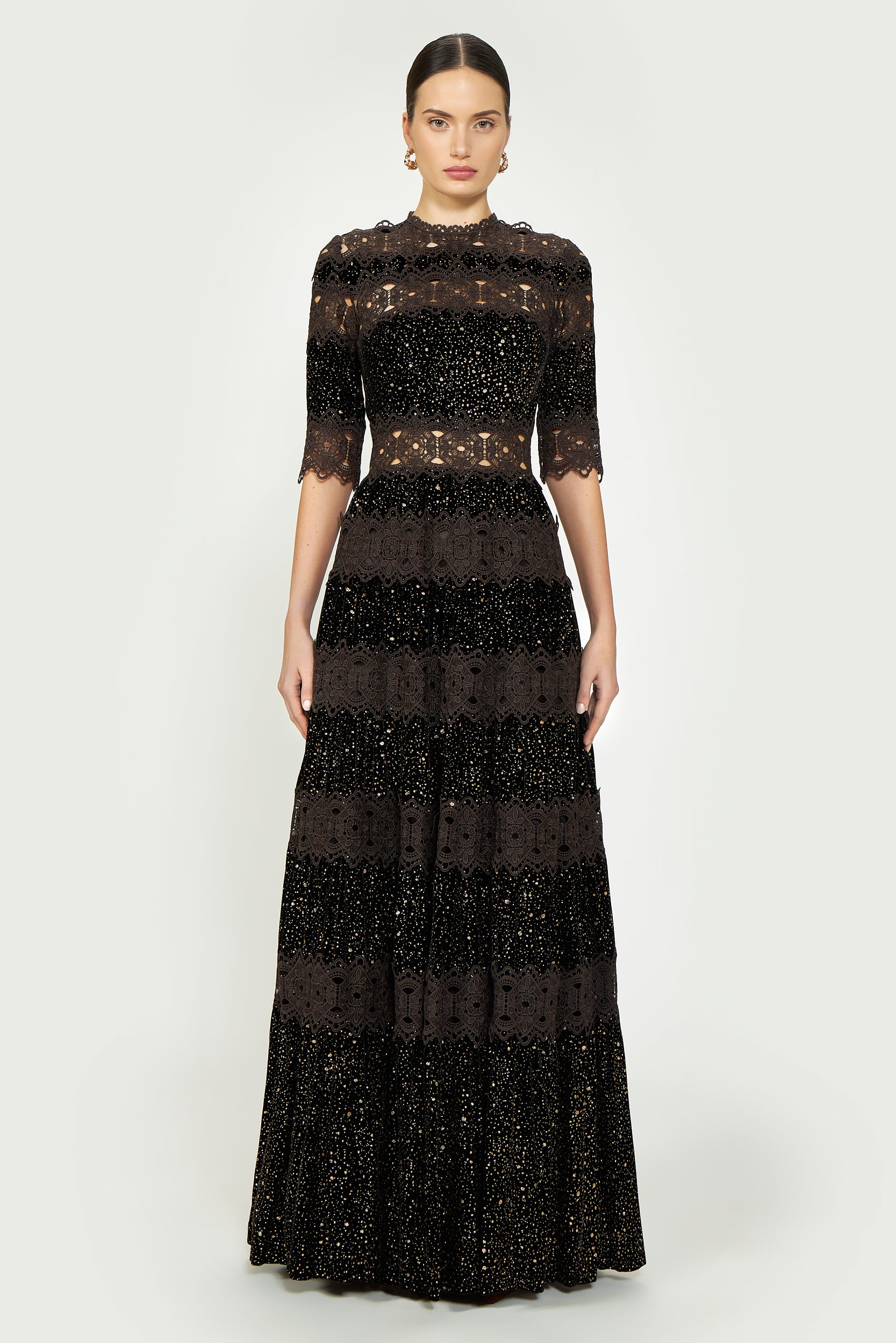 Costarellos - Lissie Silk Velvet Gown - Size: 42 Costarellos - Lissie Silk Velvet Gown - Size: 42
