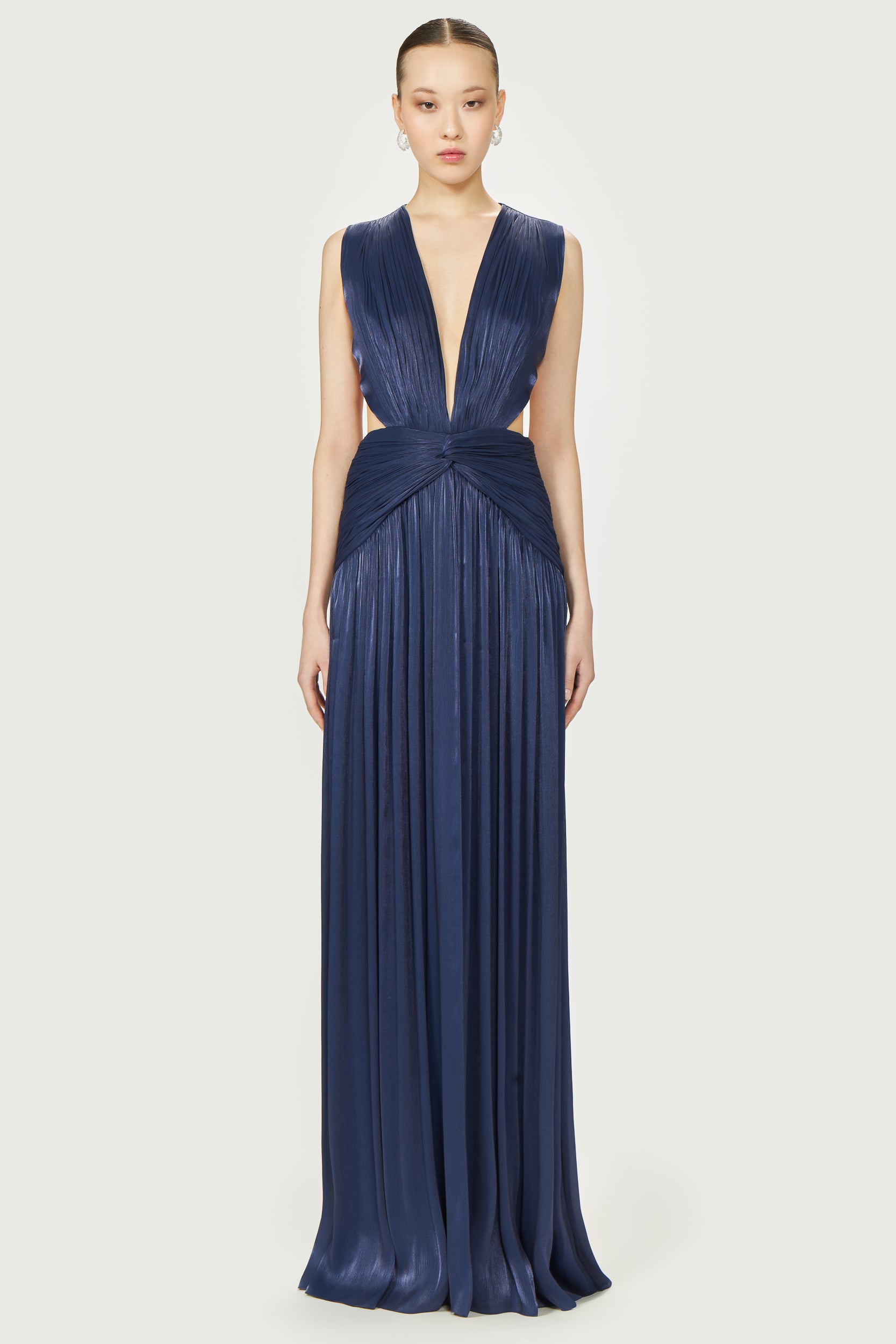 blue georgette dress Digital Printed Georgette Maxi Dress in Blue