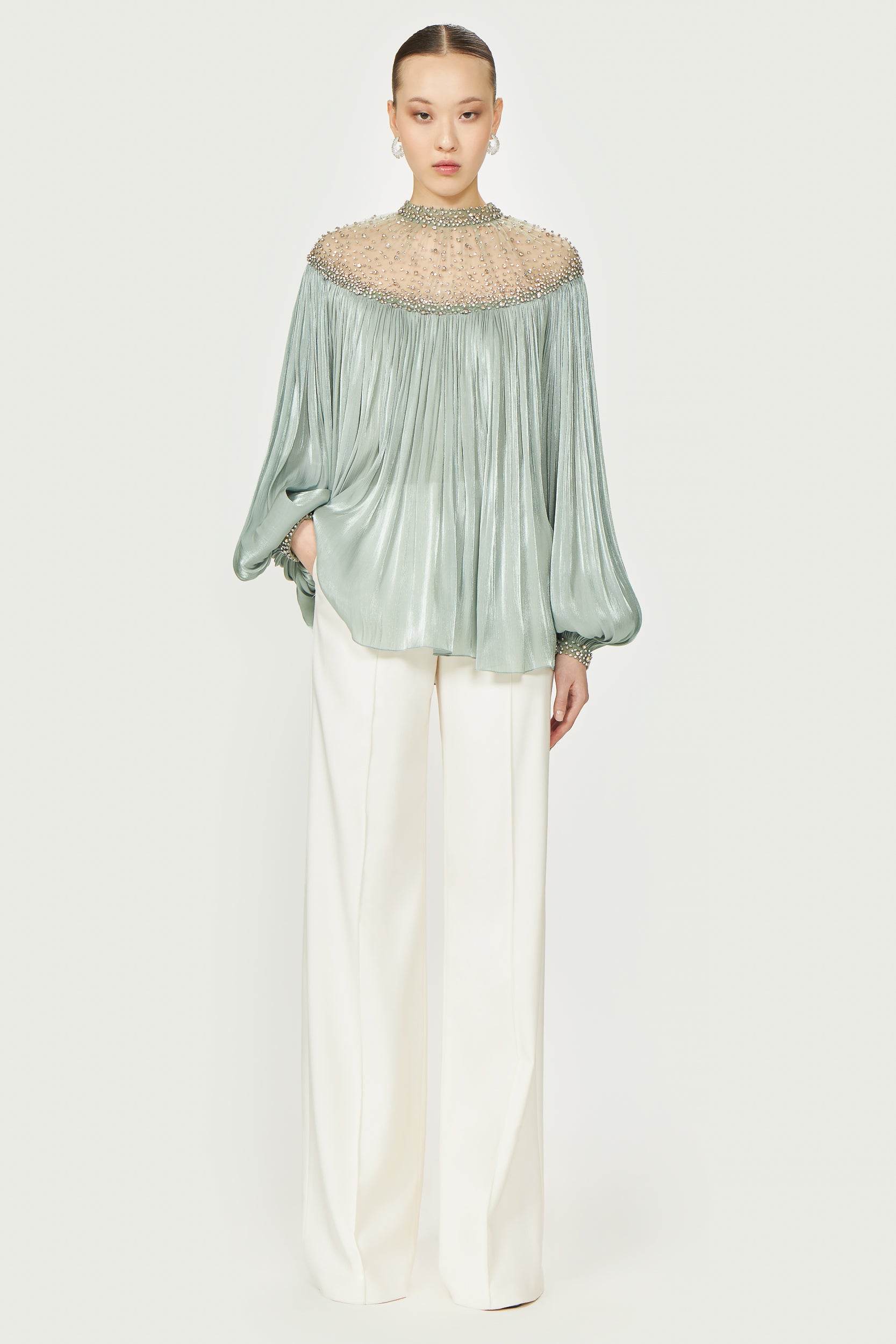 Timea Lurex Georgette Blouse
