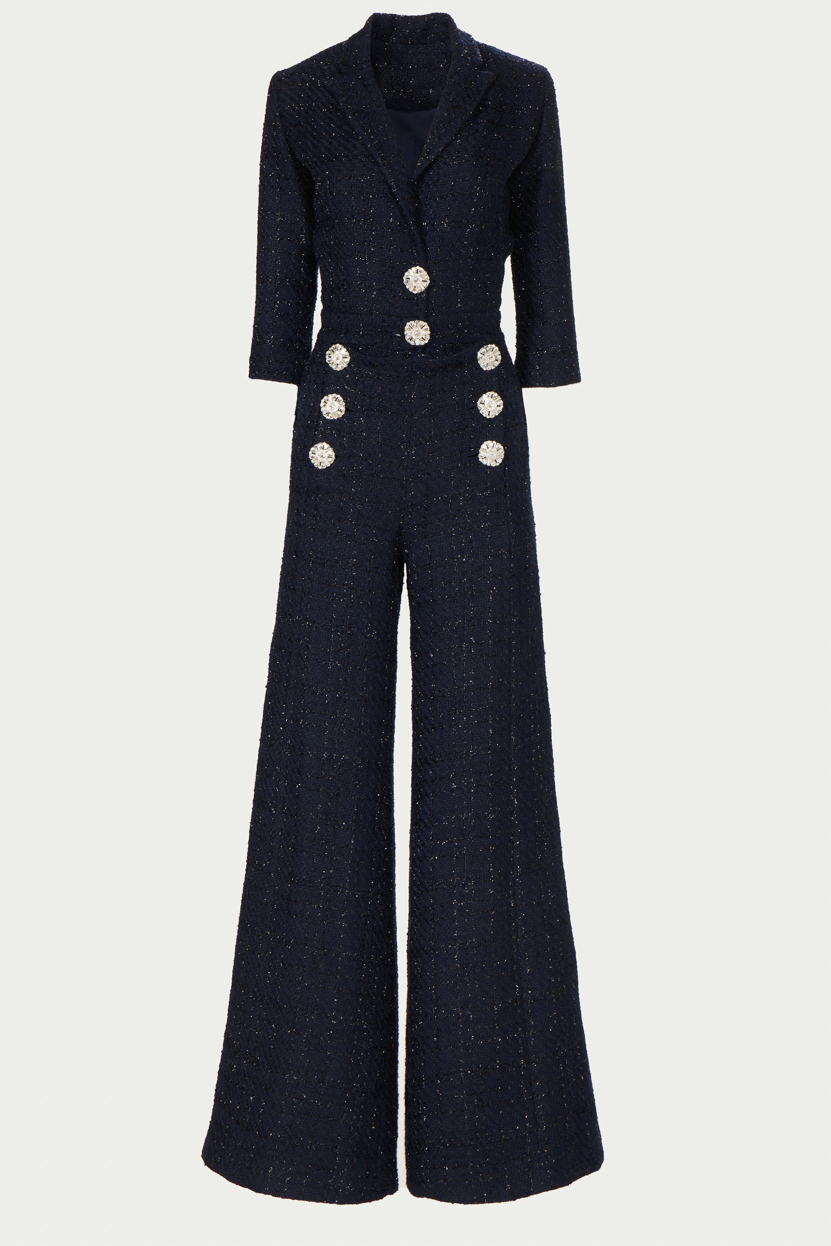 Emilia Lurex Tweed Jumpsuit