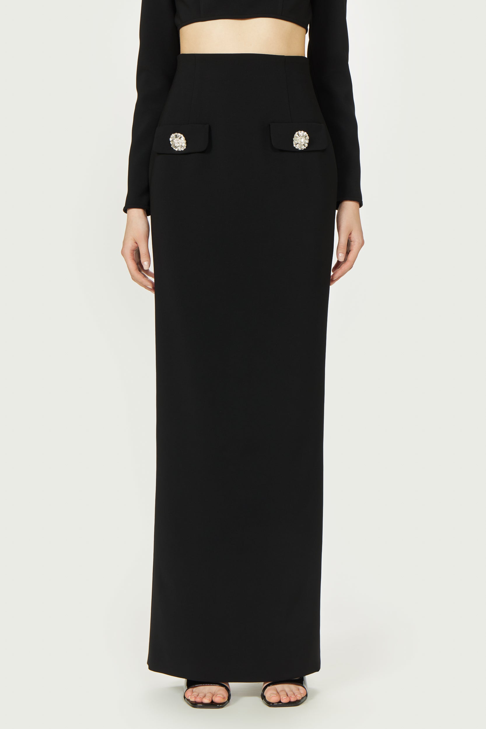 Zyla Crepe Pencil Skirt
