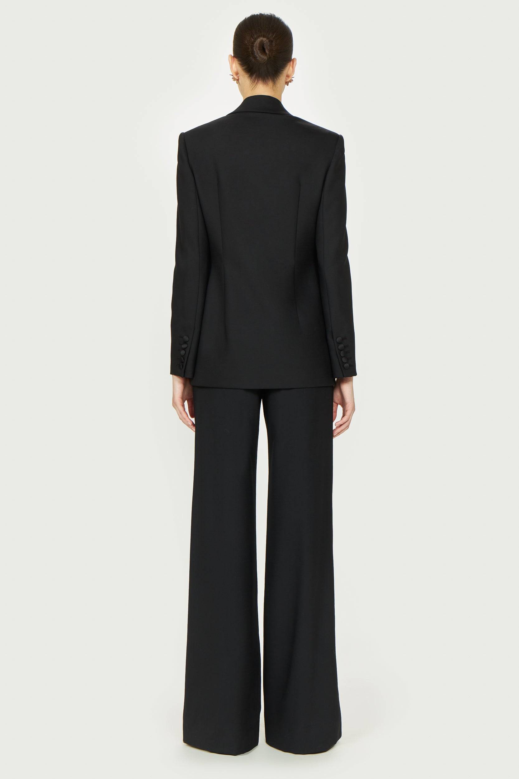 Daline Wool Tailored Wide-Leg Trousers