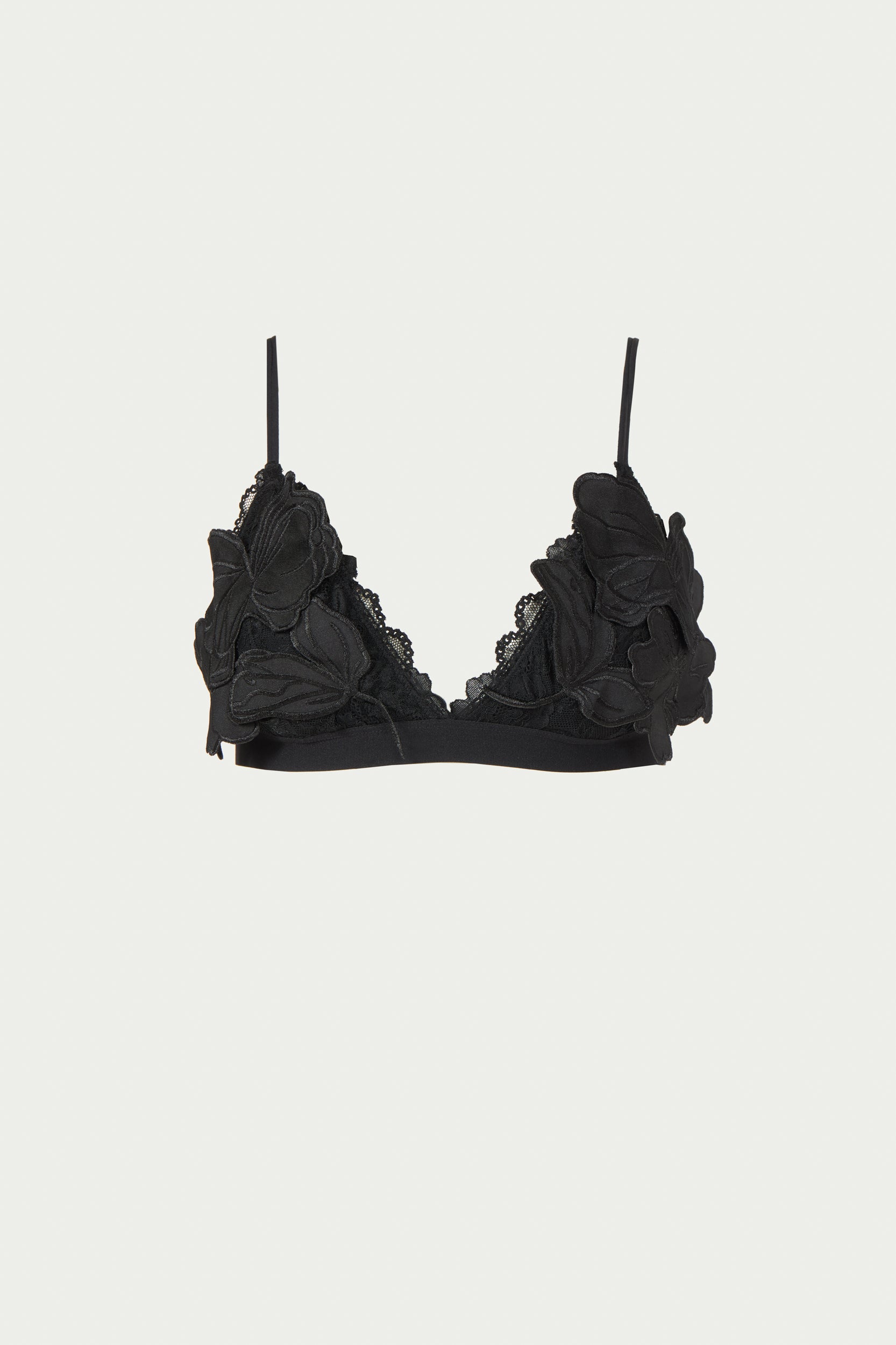 Lex Floral-Cut Satin Bralette