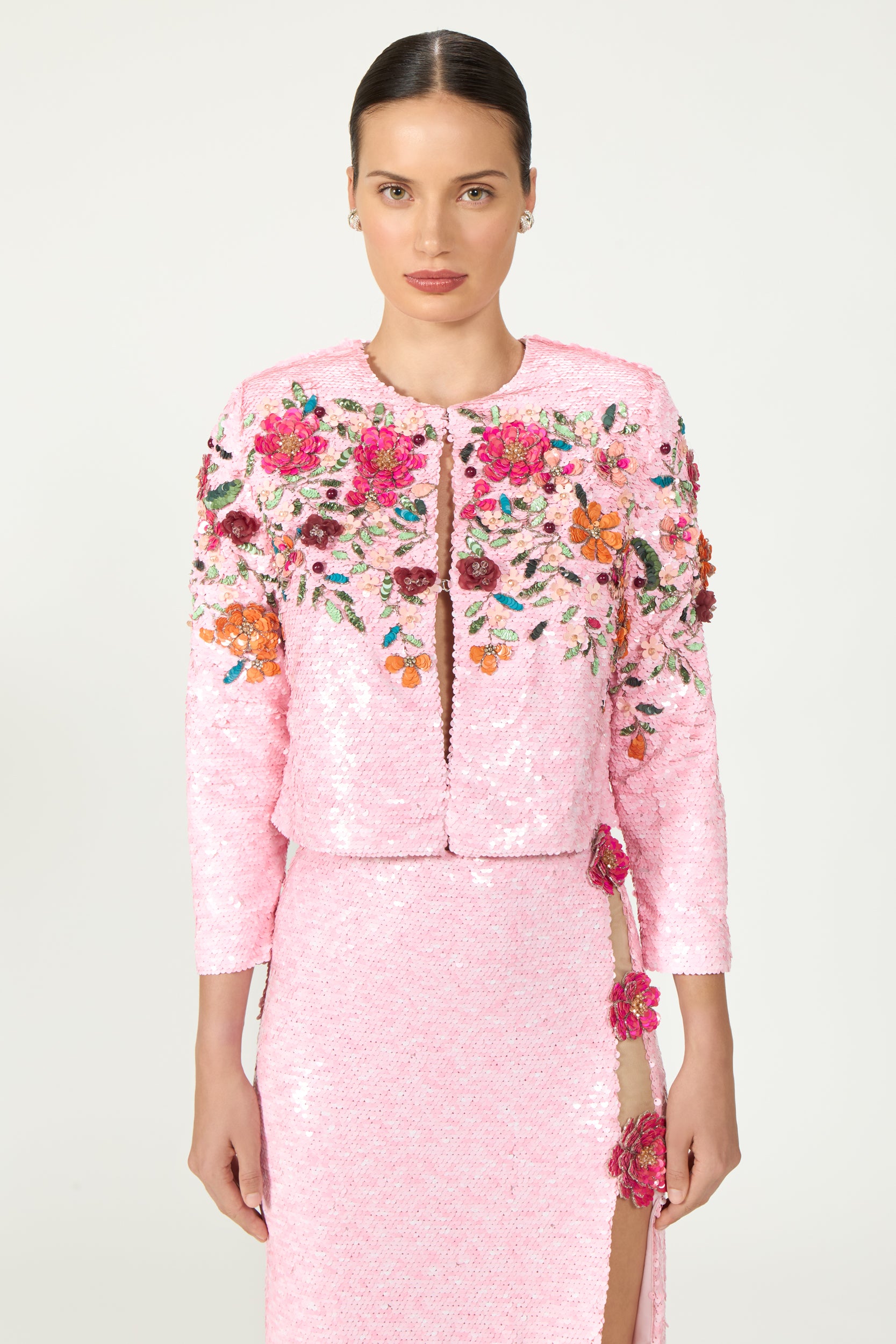 Crissy Sequin Floral Jacket