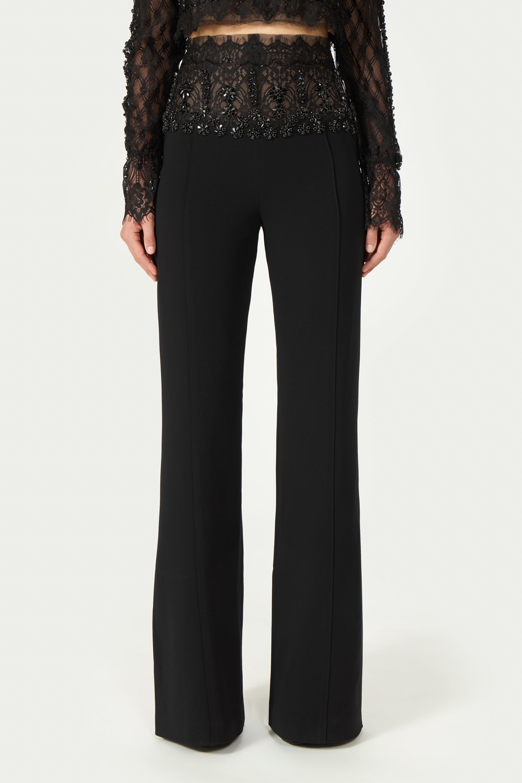 Emmy Beaded Crepe Trousers