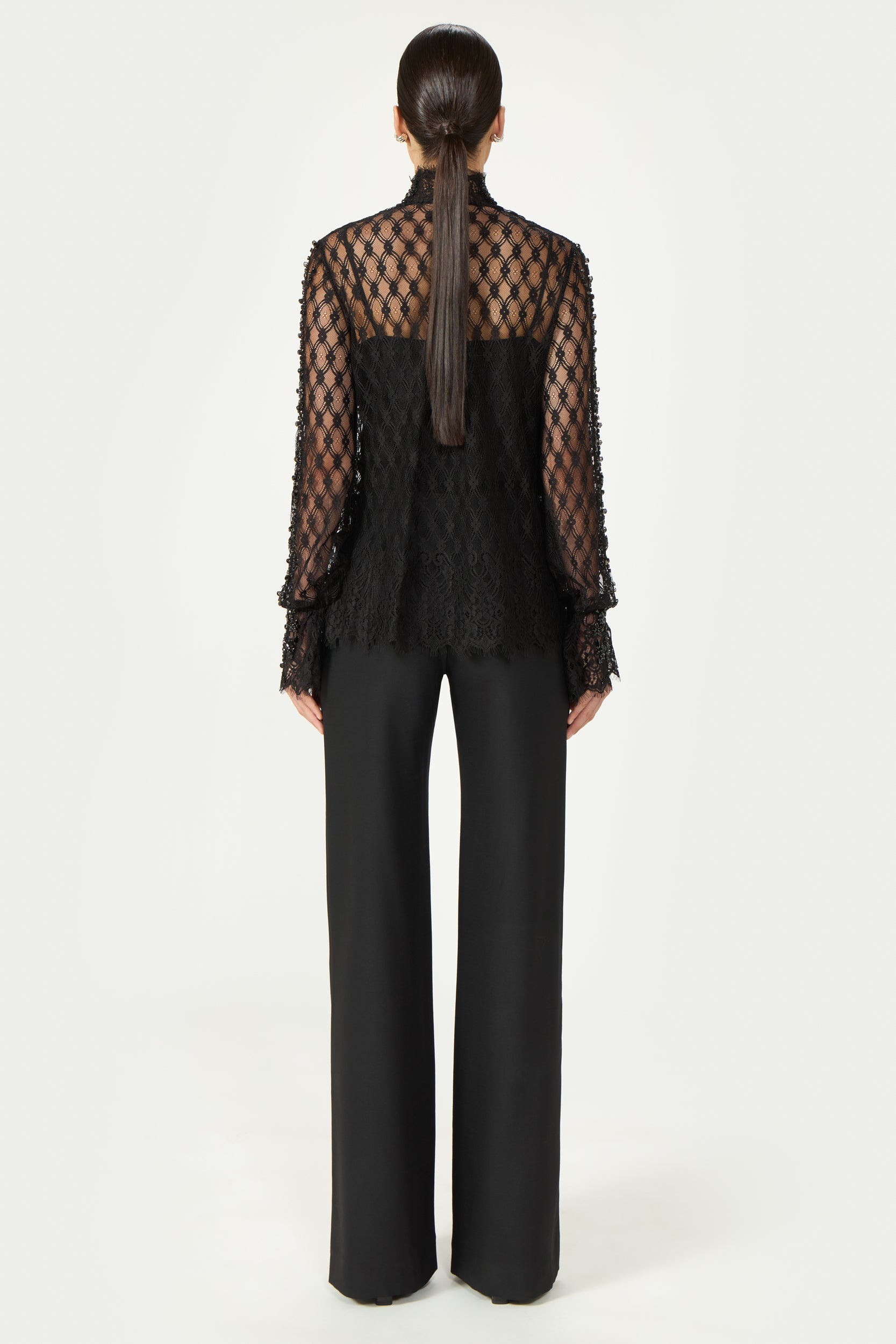 Lilou Beaded French Lace Shirt