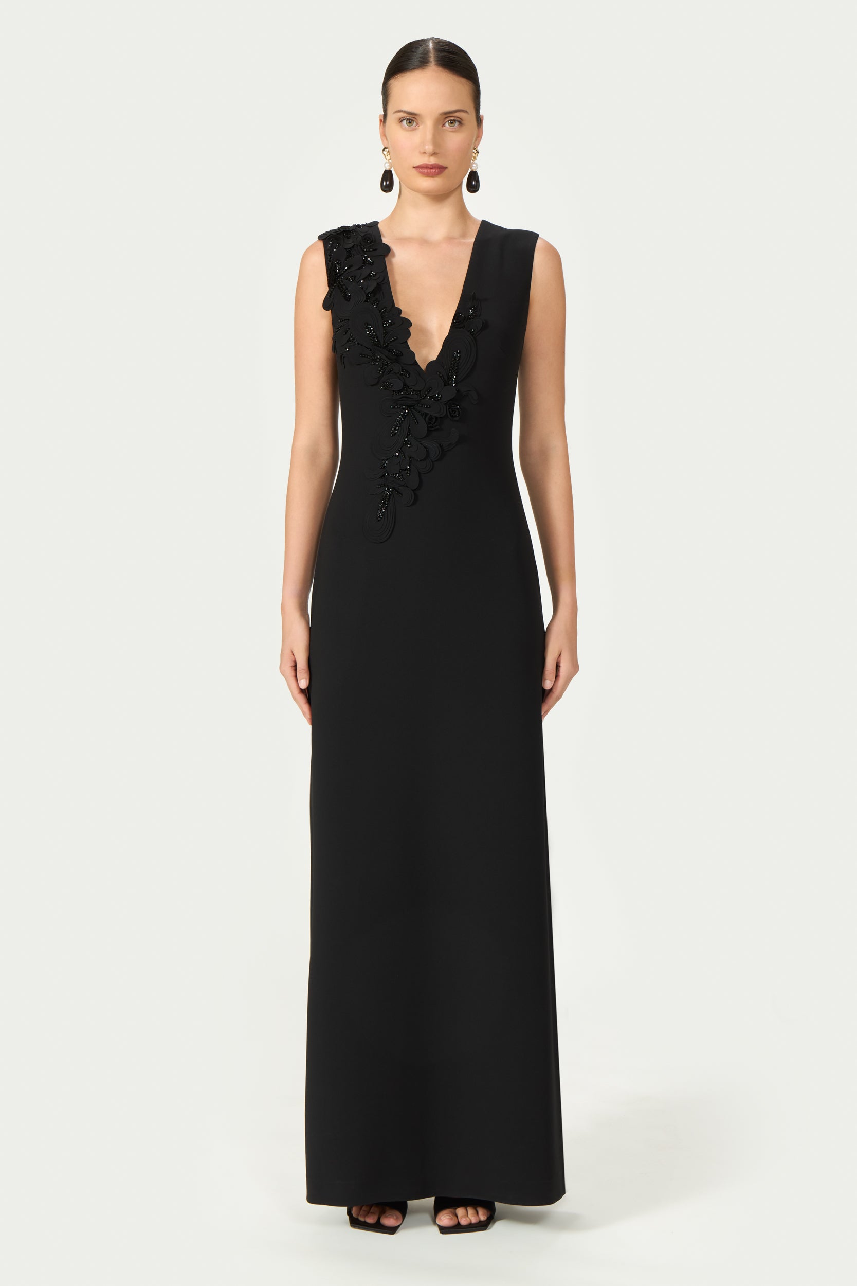 Jevi Crepe Sleeveless Gown
