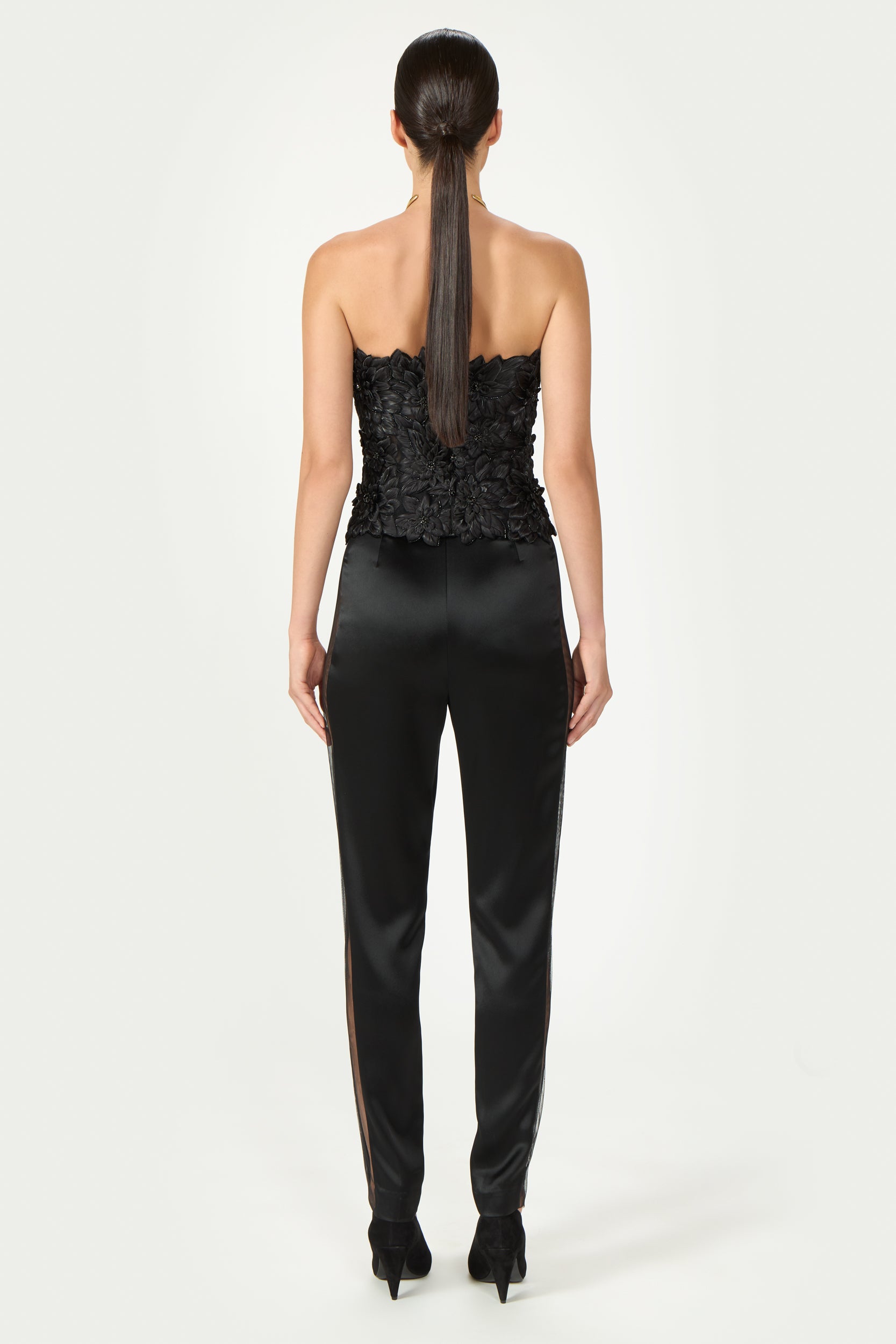 Nelia Satin Cigarette Trousers