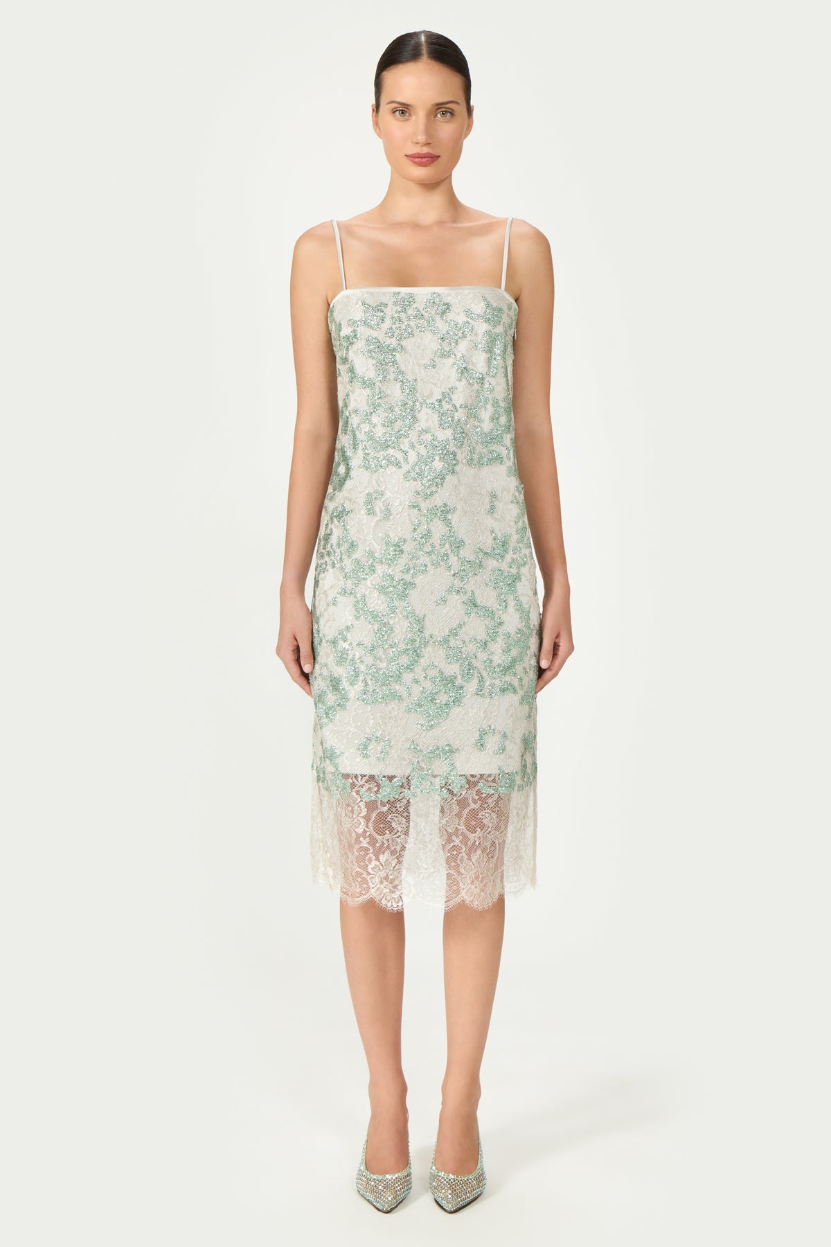 Biona Sequined Lace Cami Dress