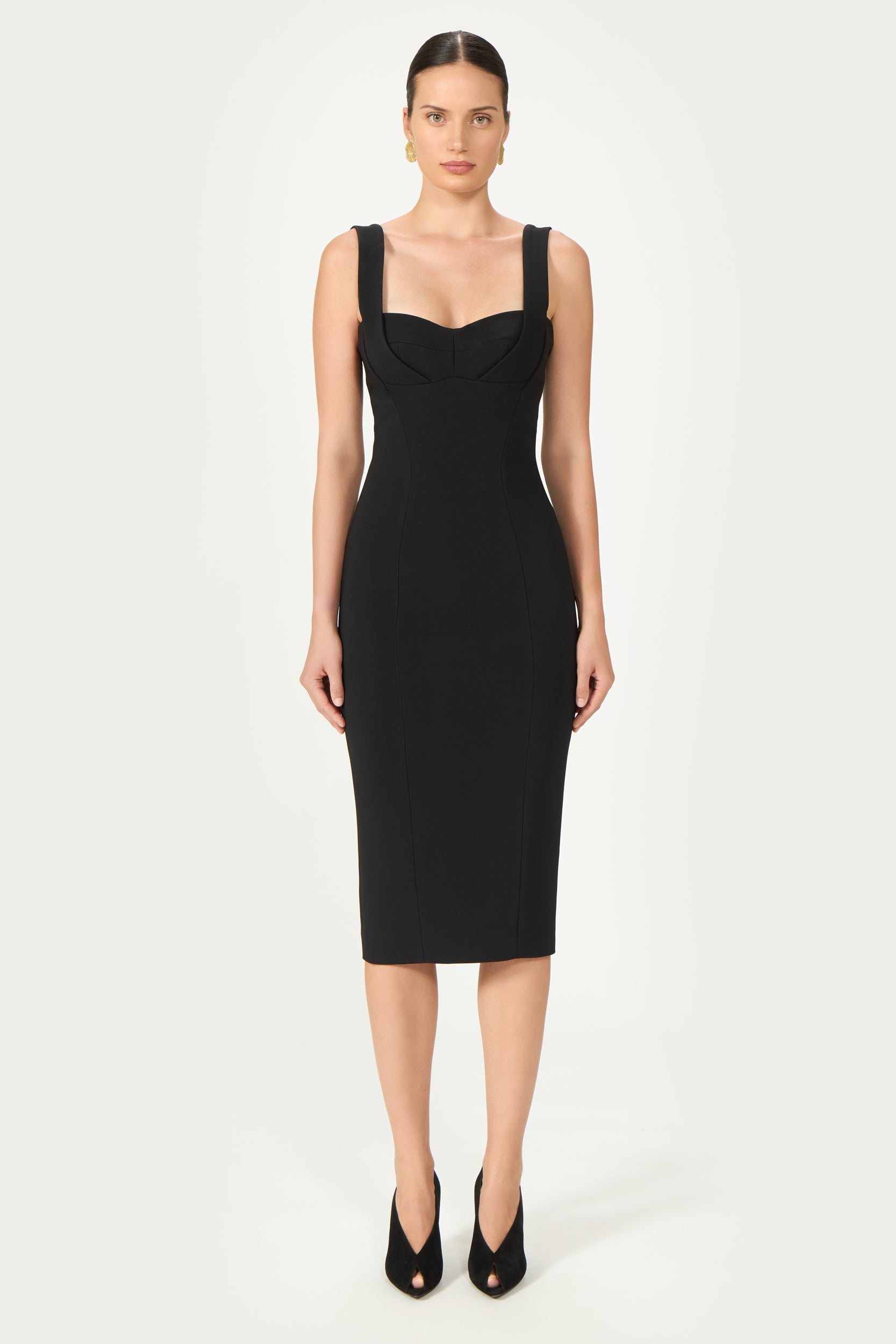 Avera Crepe Midi Dress