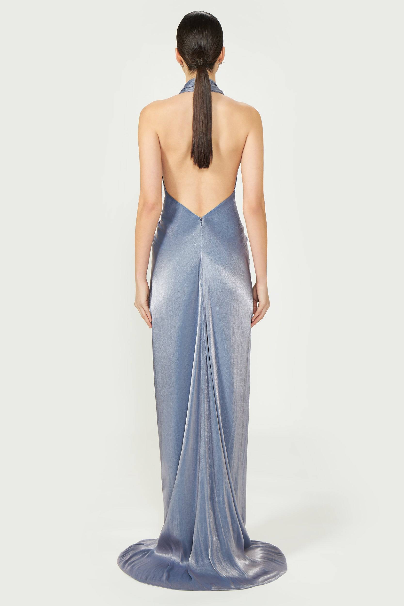 Colette Lurex Georgette Halterneck Gown