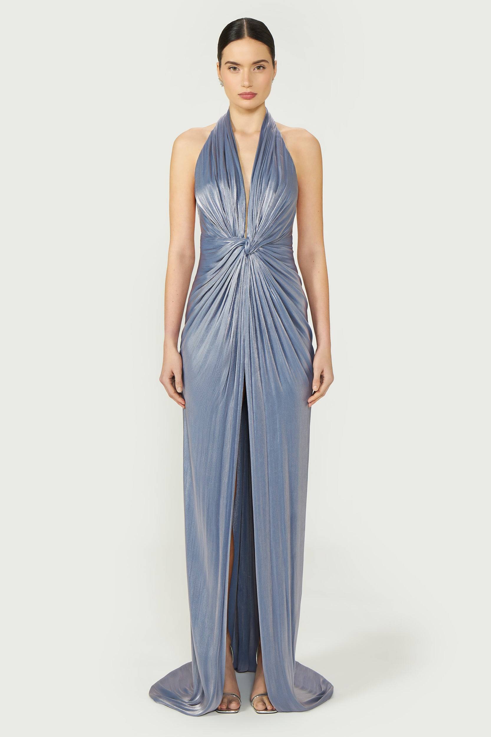 Colette Lurex Georgette Halterneck Gown