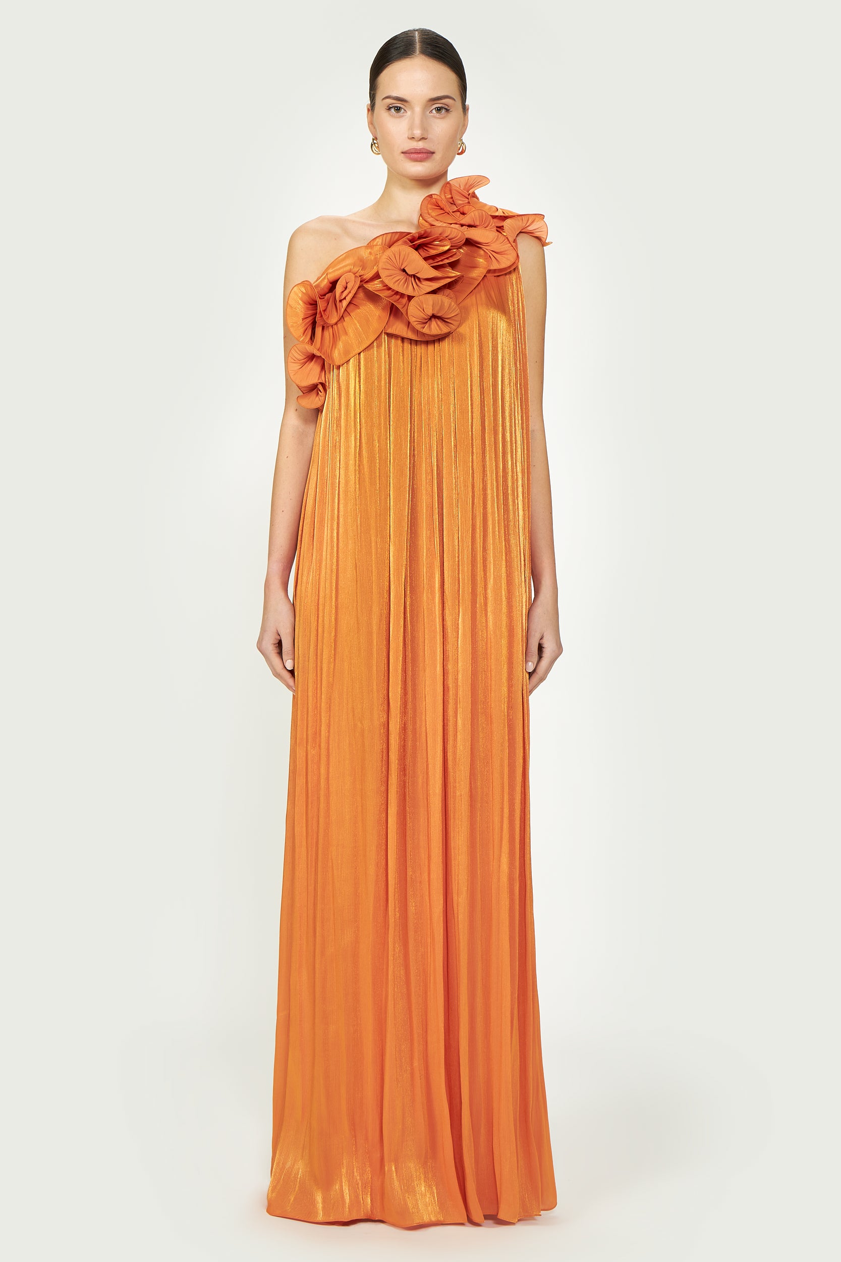 Charmain Lurex Georgette Kaftan Gown