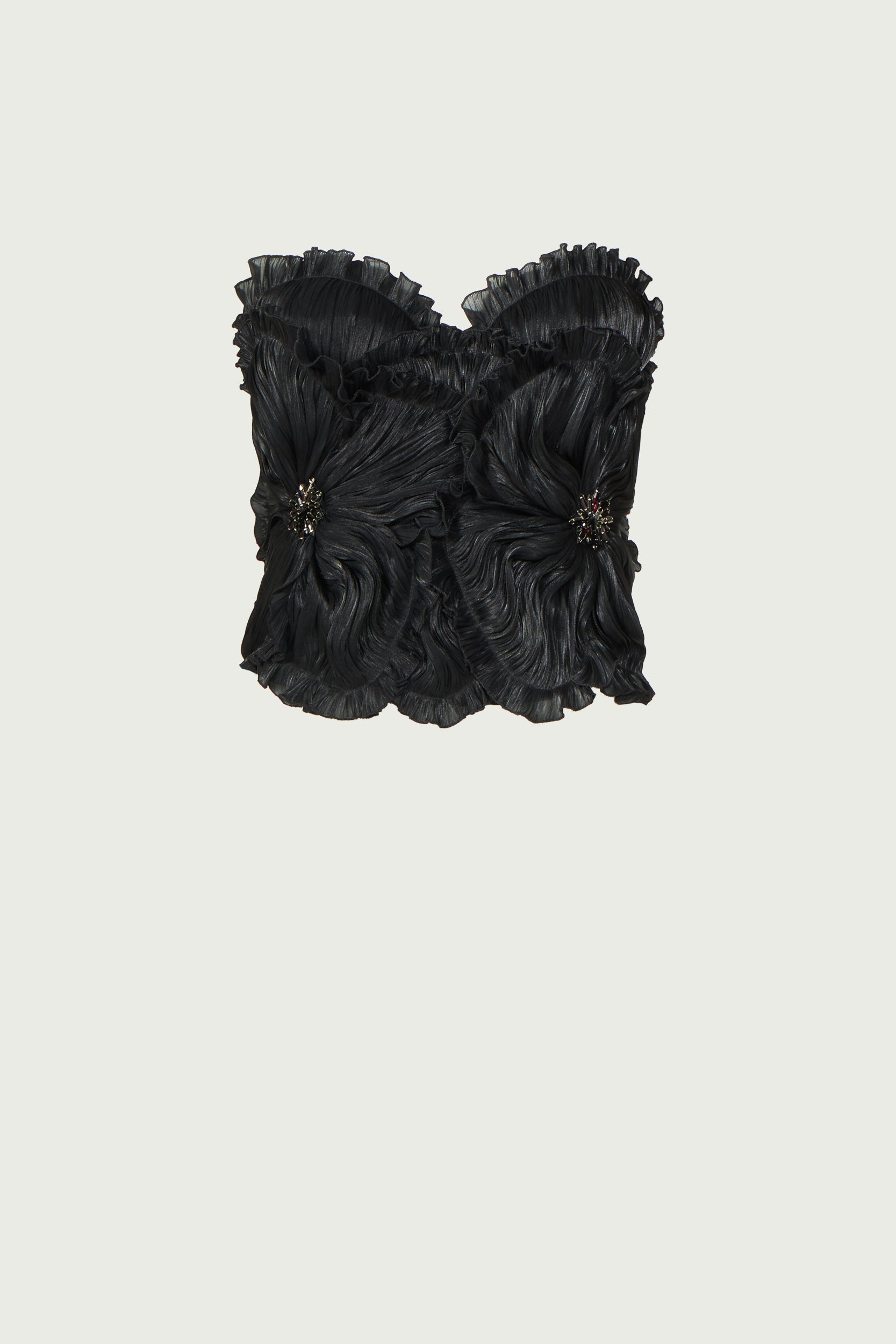 Ezra Lurex Georgette Bustier