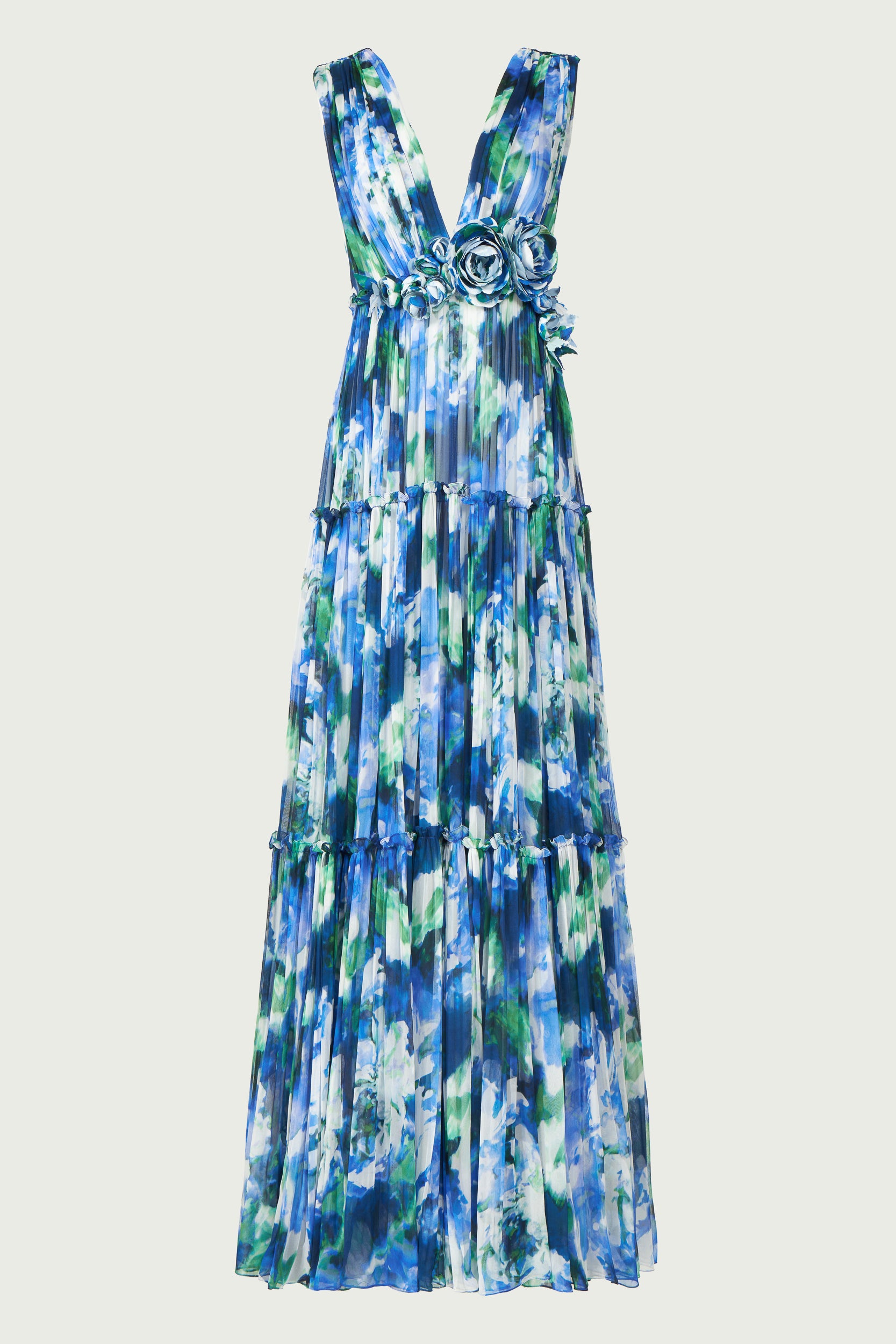 Arella Floral Silk Georgette Gown