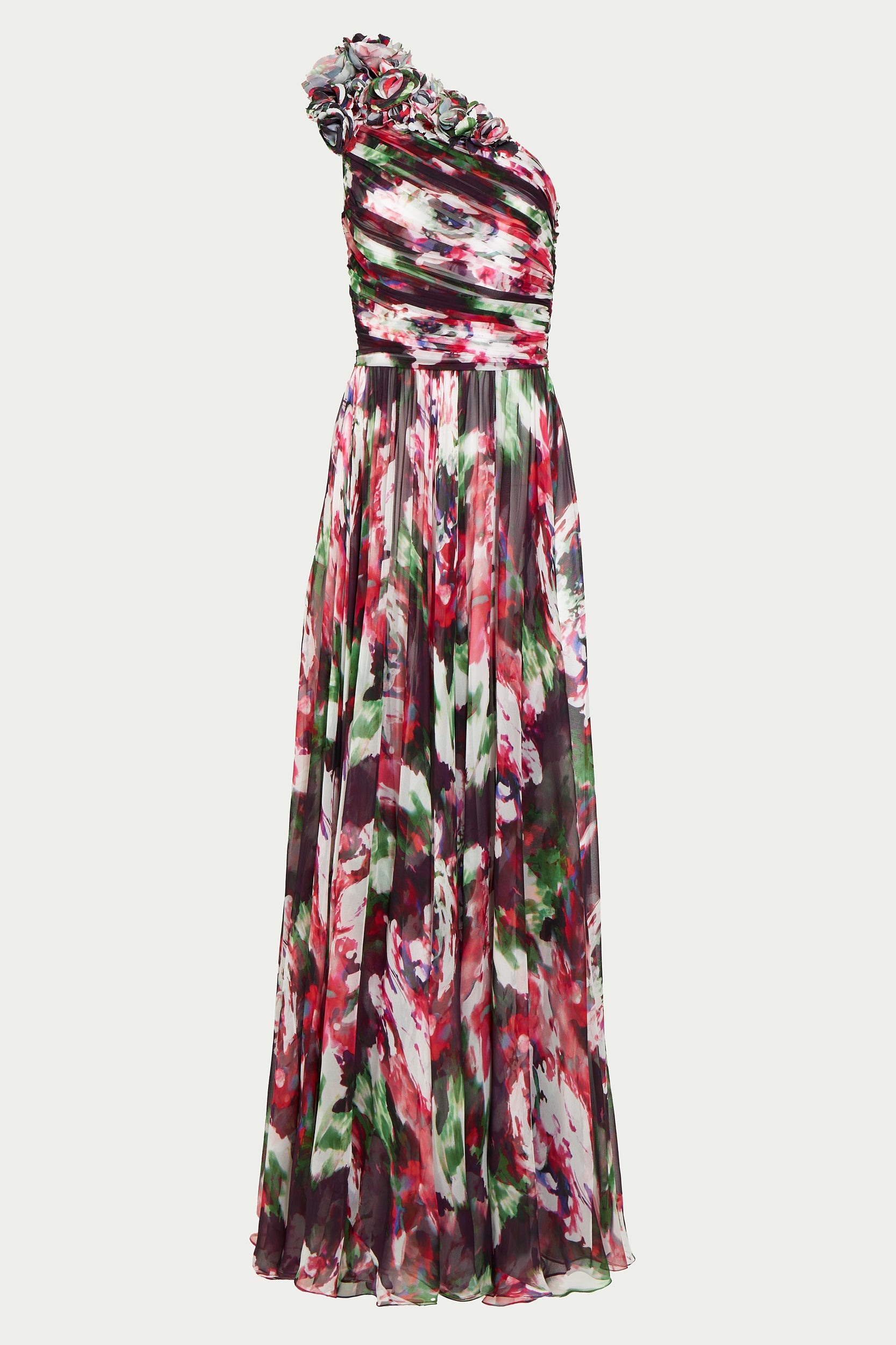 Jera Floral-Print Georgette Gown