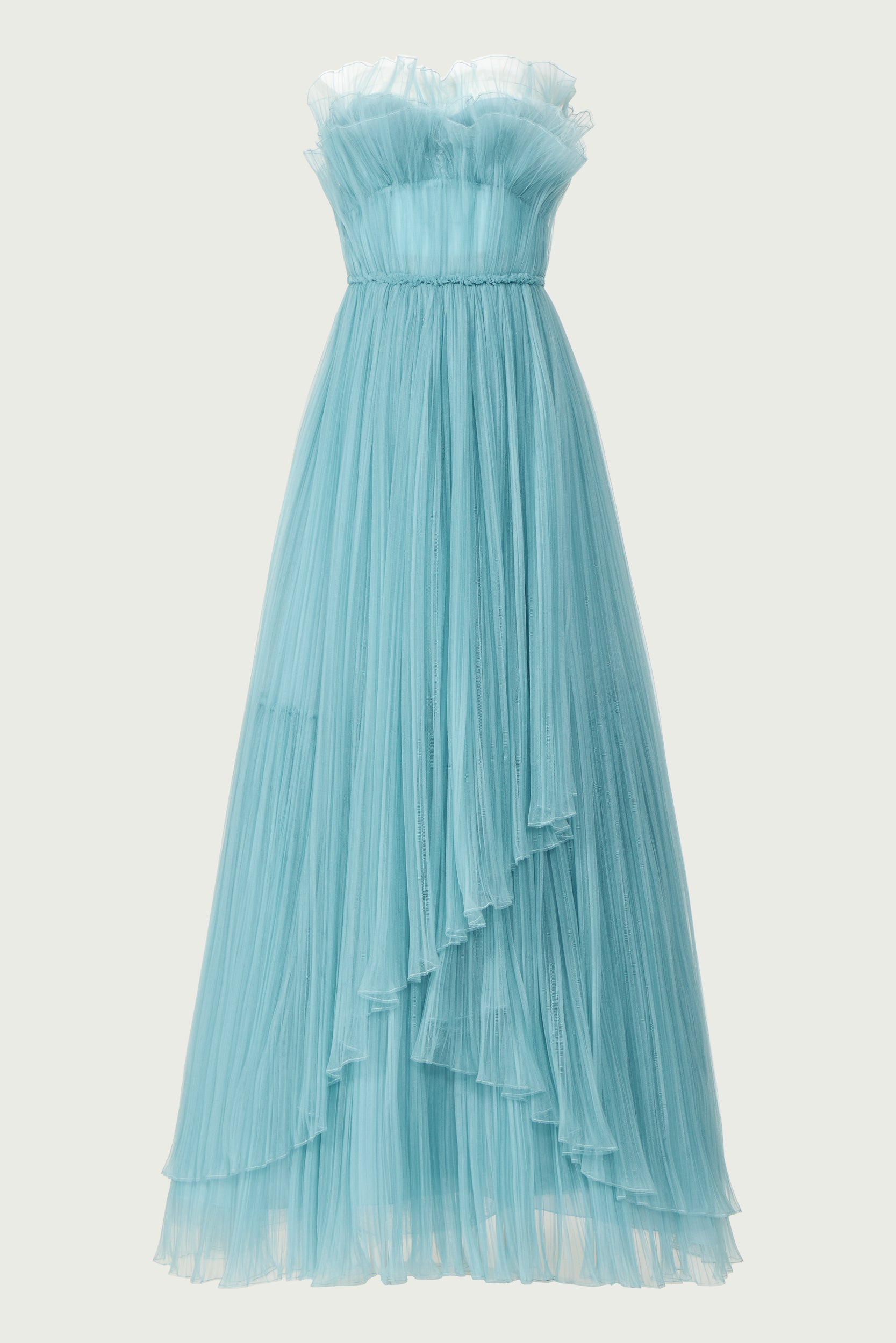 Marinel Plissé Tulle Gown