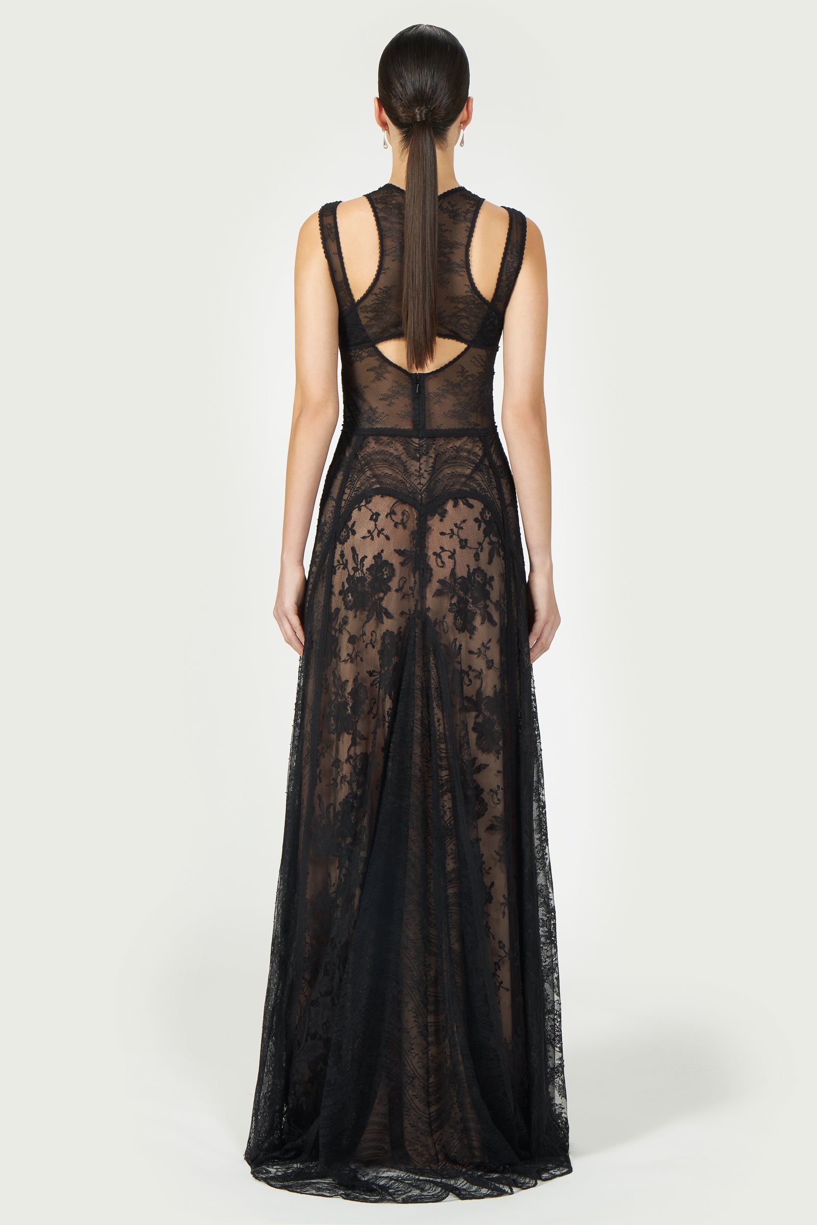 Massima Patchwork Lace Gown