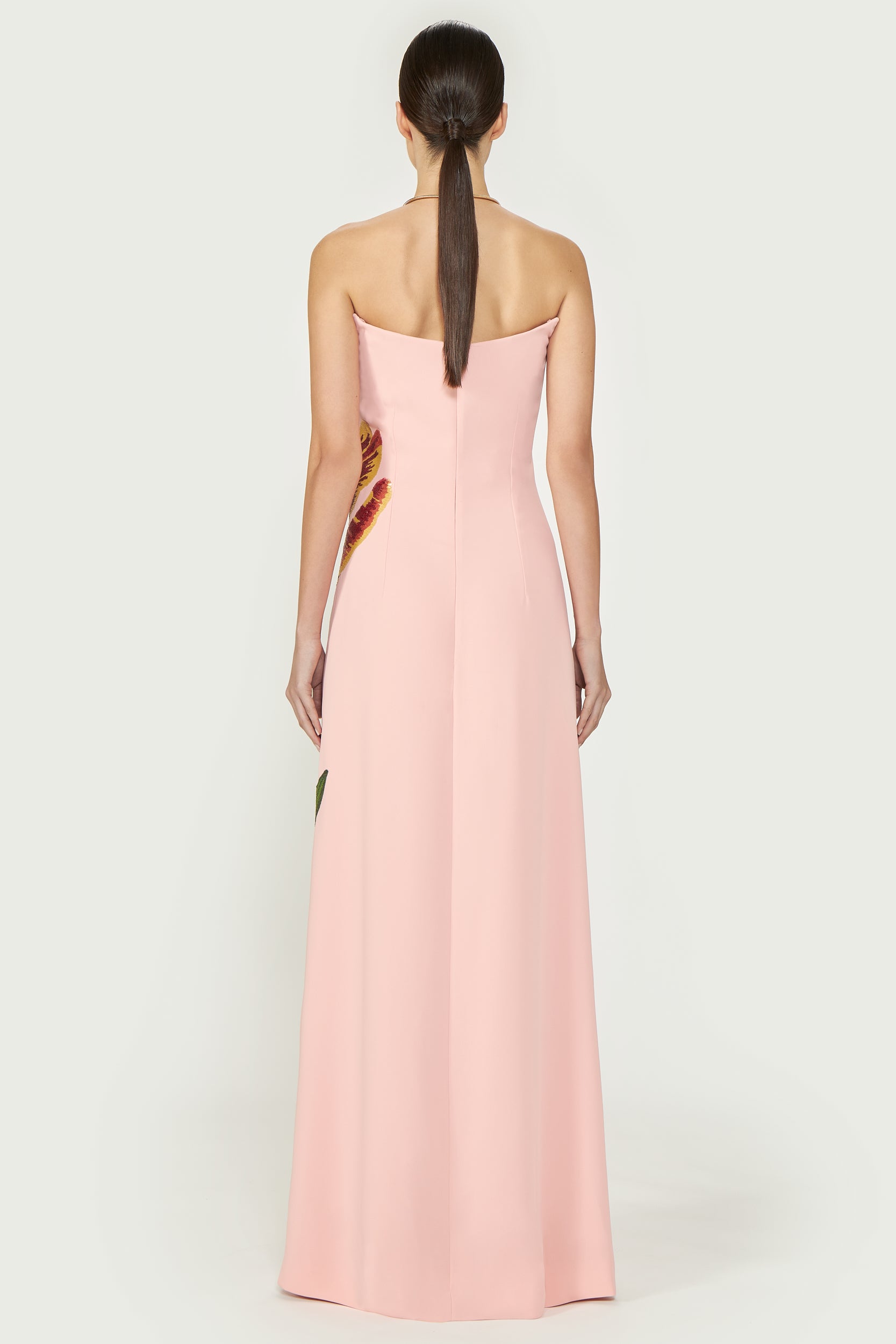 Margita Crepe Strapless Gown