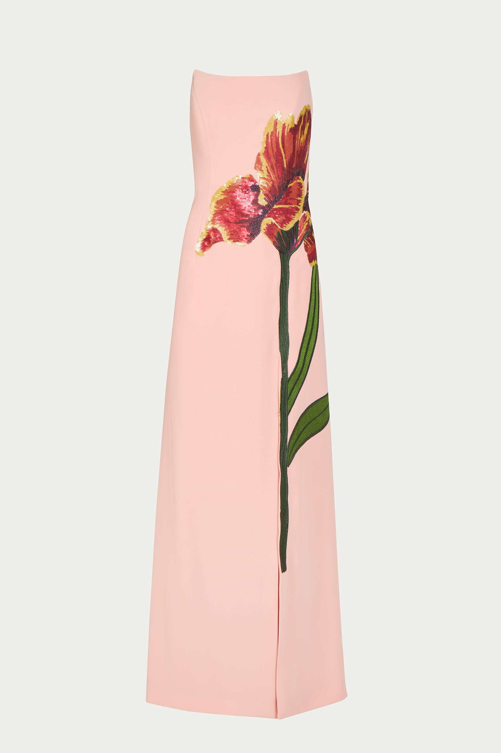 Margita Crepe Strapless Gown