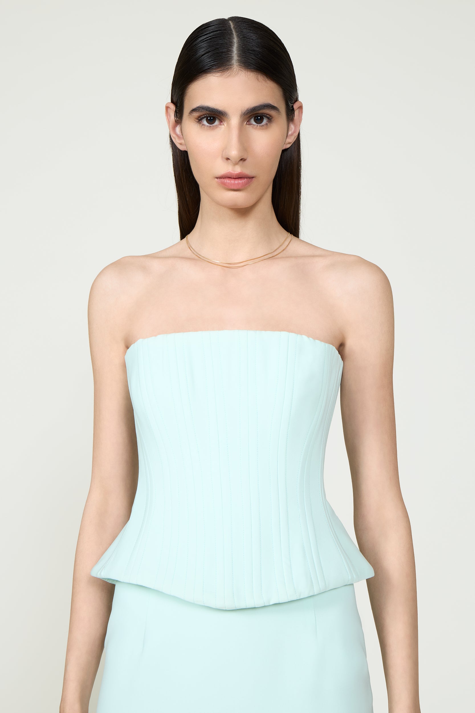 Amia Crepe Boned Bustier