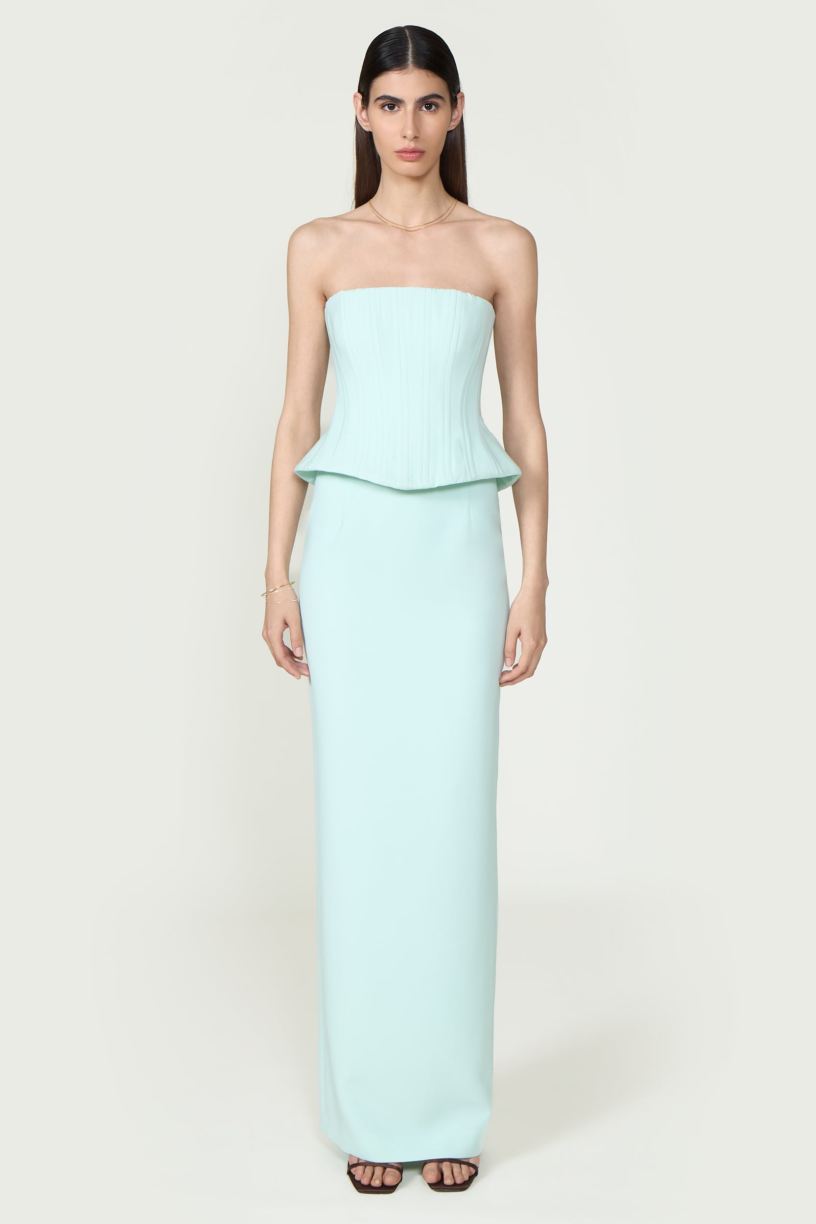 Amia Crepe Boned Bustier