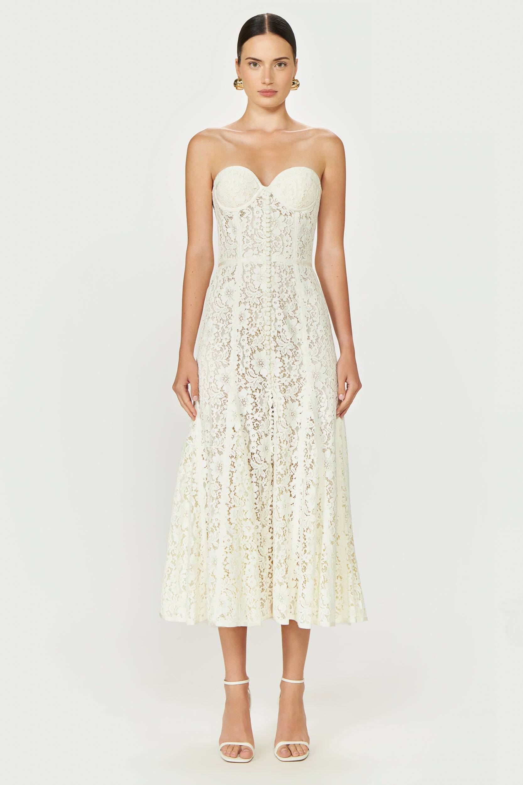 costarellos linen dress Costarellos - Shara Corded Lace Dress